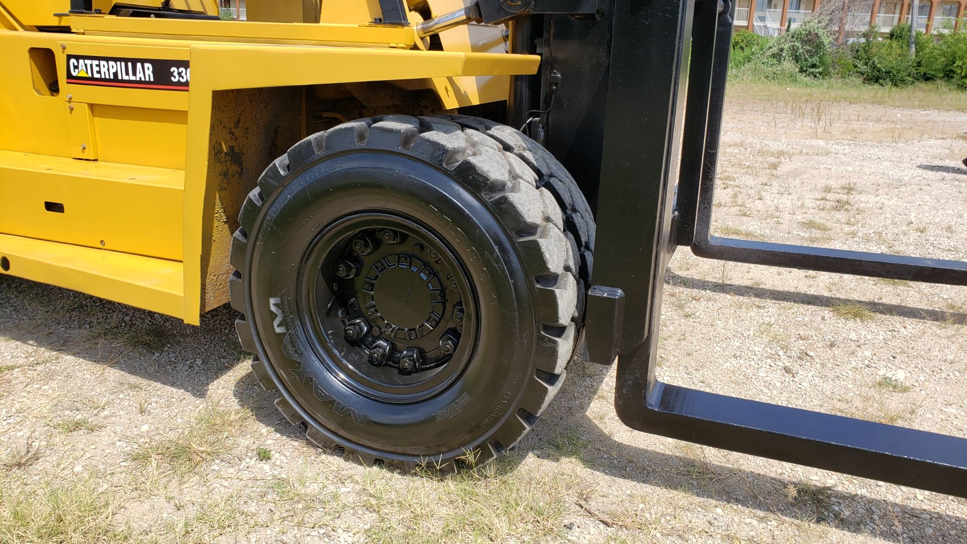 FORKLIFT, CATERPILLAR 33,000 LB. CAP. MDL. DP150, new 2005, Mitsubishi 6 cyl. diesel engine, 8' - Image 11 of 13