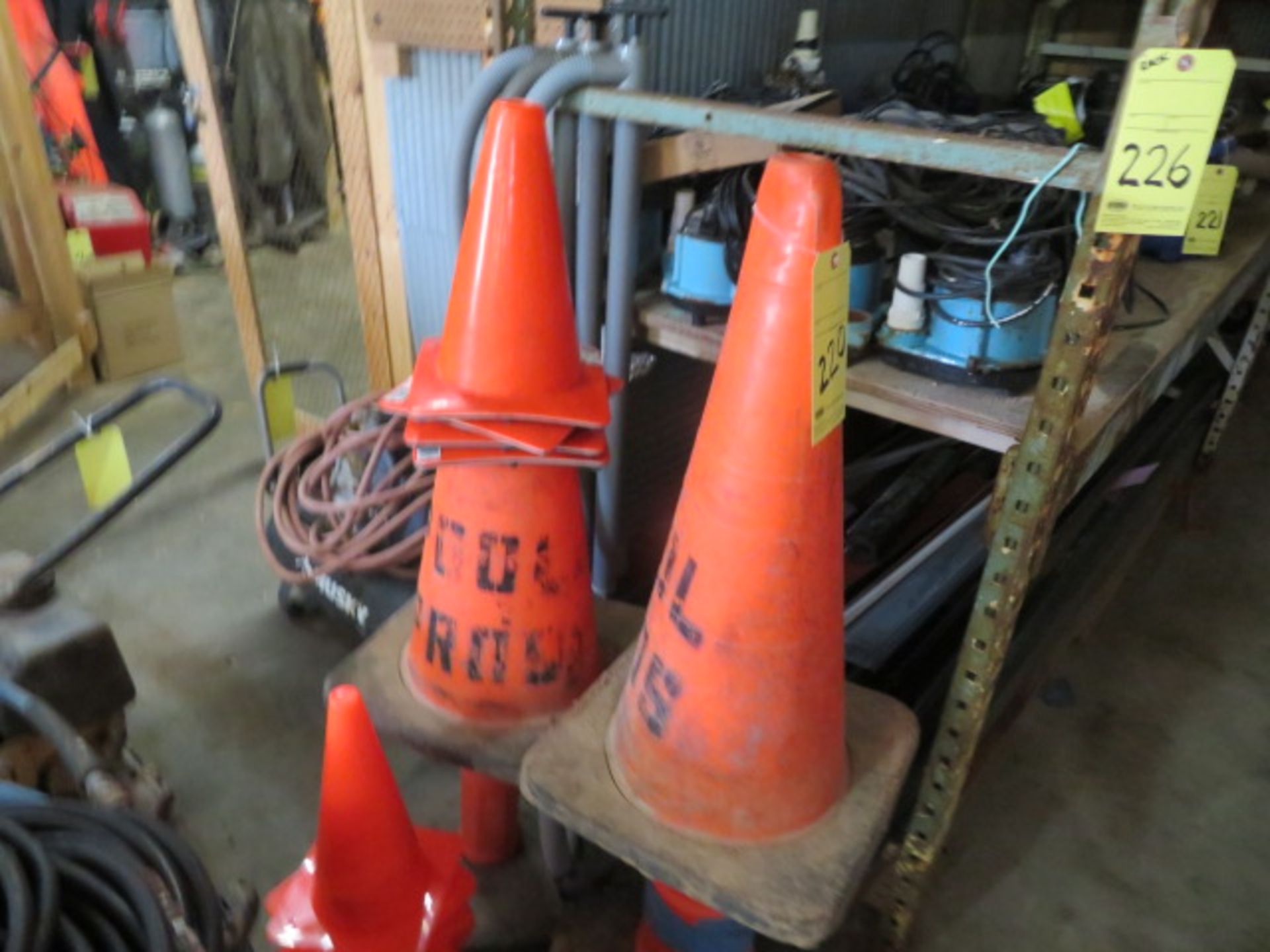 LOT OF SAFETY CONES, assorted