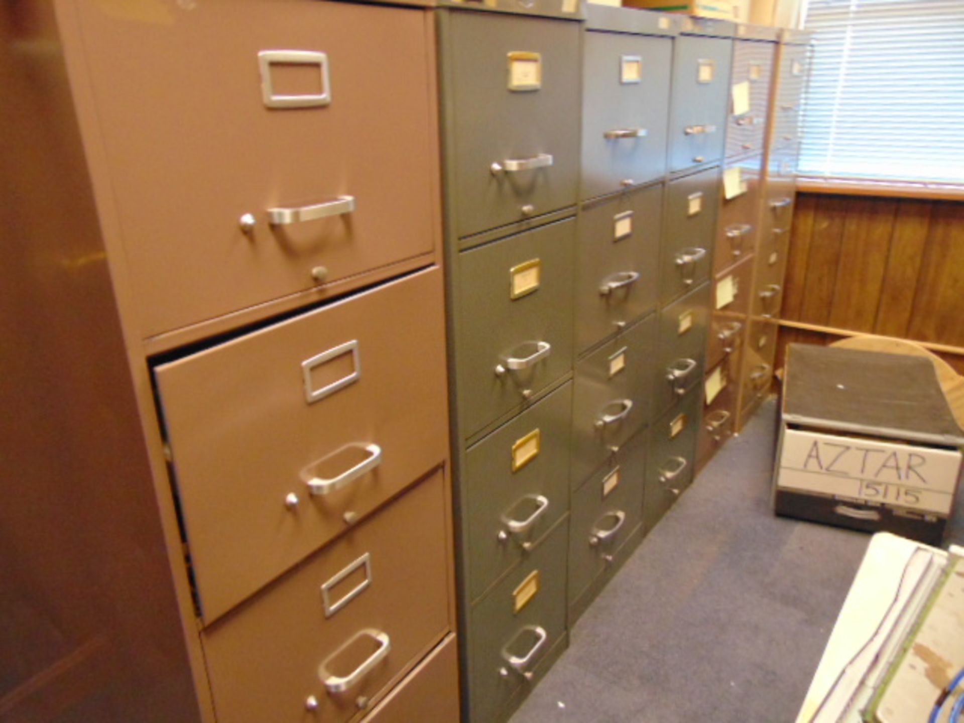 LOT CONSISTING OF: desk, credenza, file cabinets (in two rooms located upstairs) - Image 2 of 4