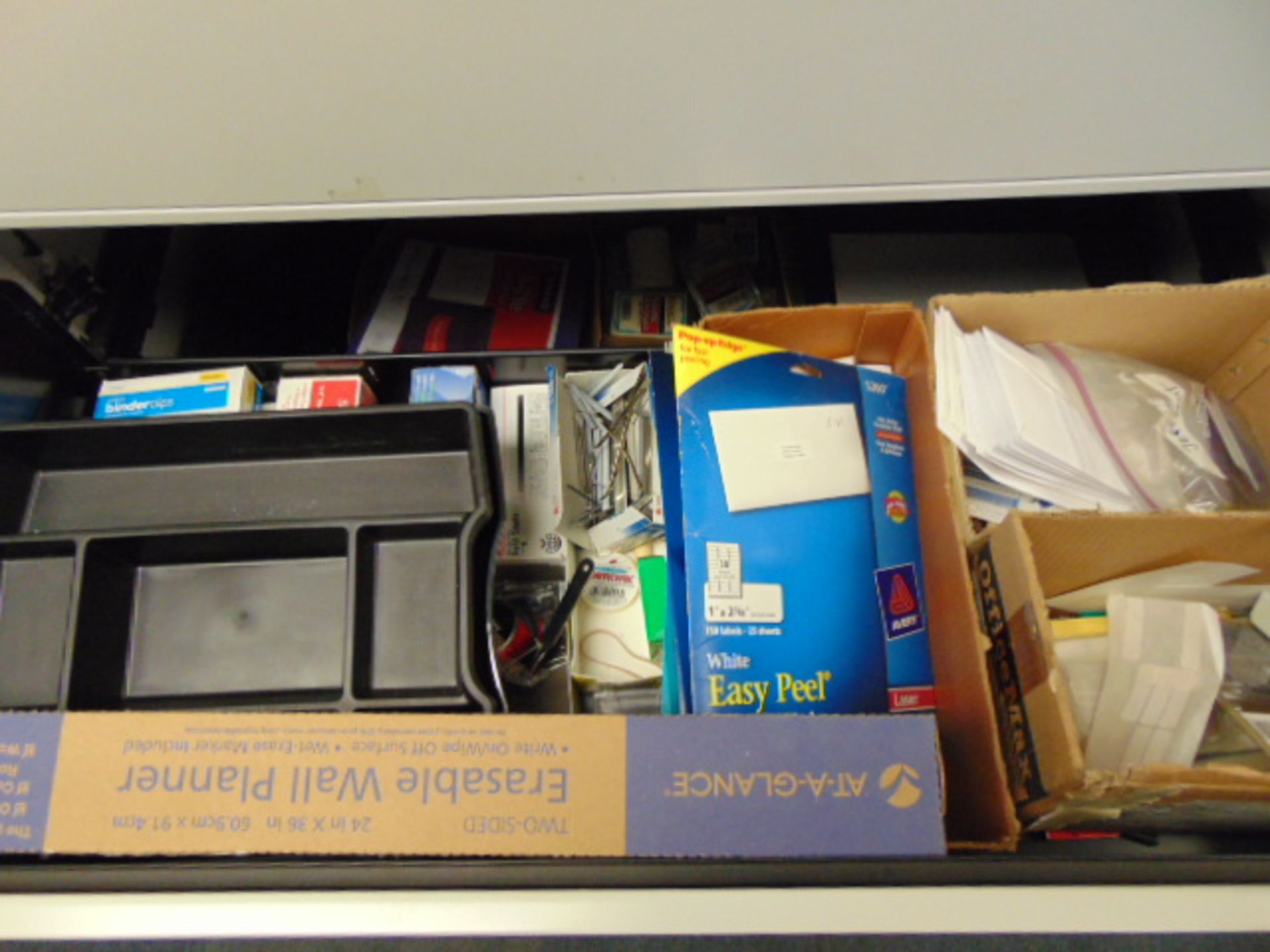 LOT OF LATERIAL FILE CABINETS (4), w/office supplies - Image 8 of 14