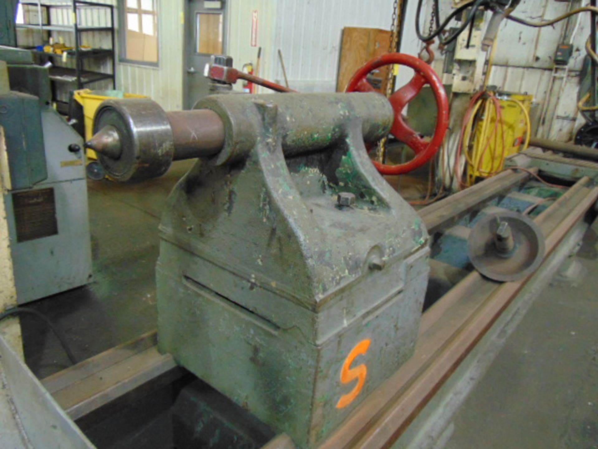 WELD OVERLAY LATHE, CUSTOM, 50” sw. over bed, 26’ dist. btn. centers, H.D. cast iron lathe bed - Image 3 of 10