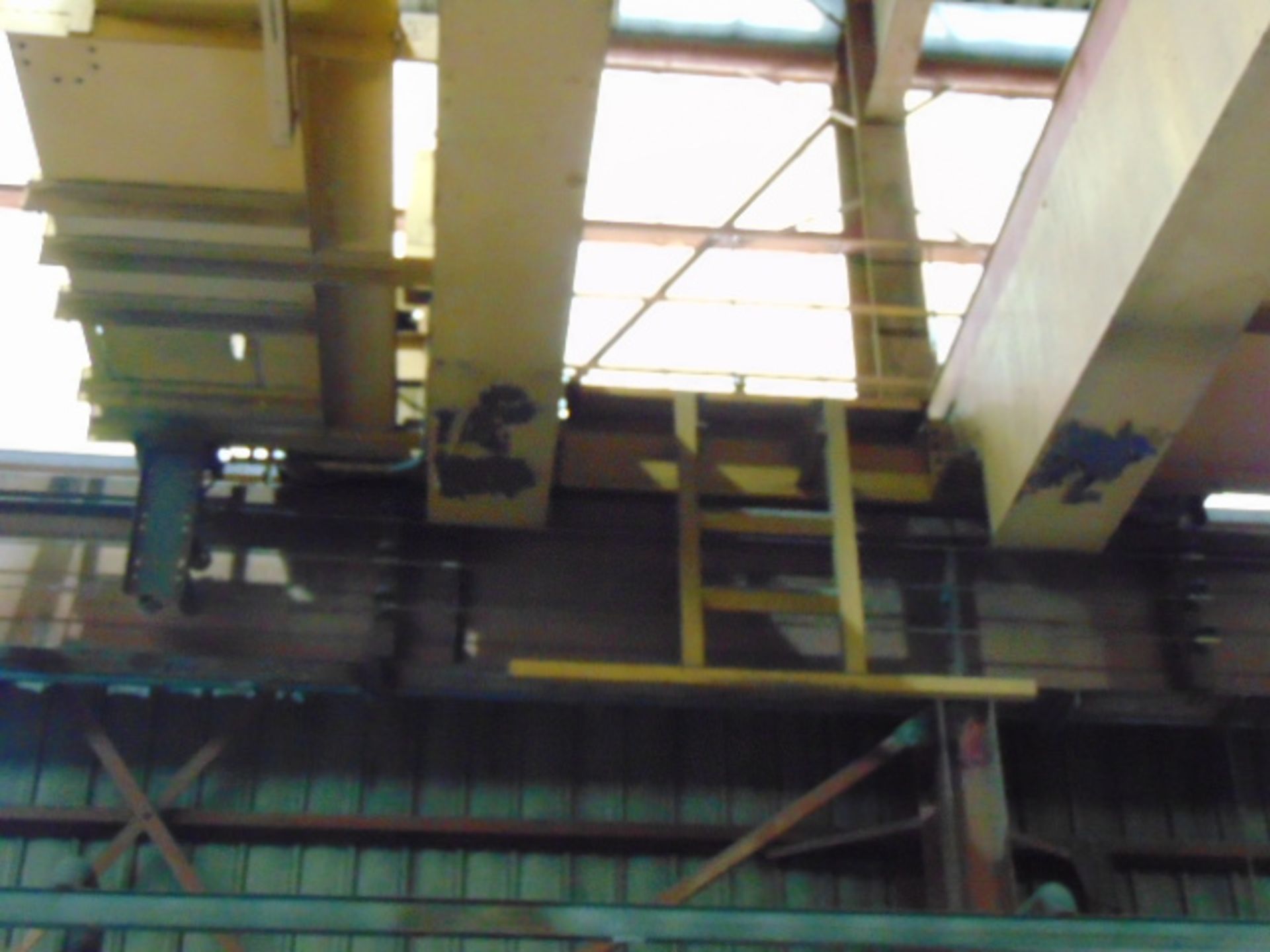 OVERHEAD BRIDGE CRANE, P&H 15 T. X APPROX. 75'-6" SPAN, top running, dbl. box girder, radio control, - Image 4 of 5