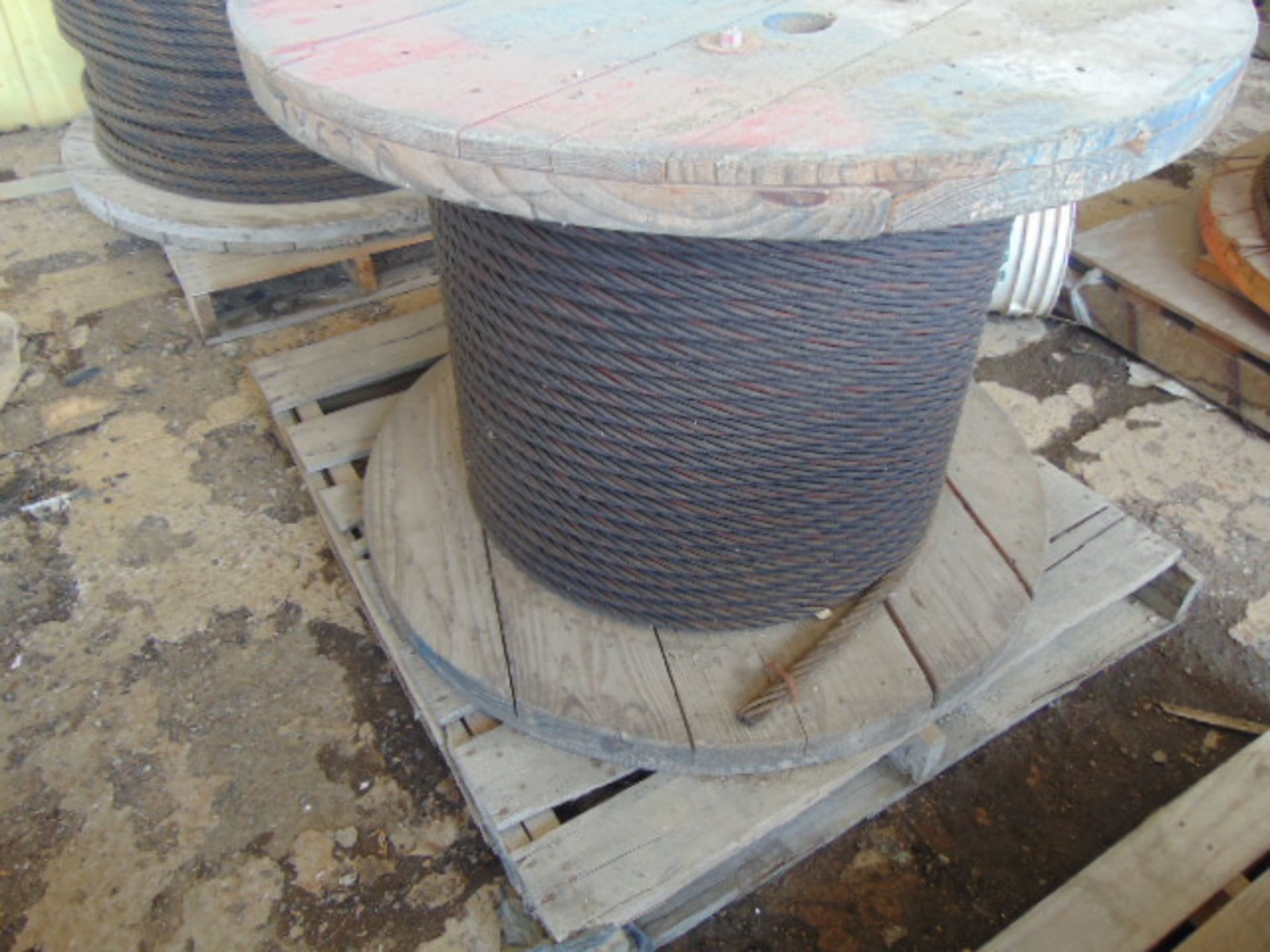 LOT OF BRAIDED STEEL CRANE CABLE (on five skids) - Image 2 of 5