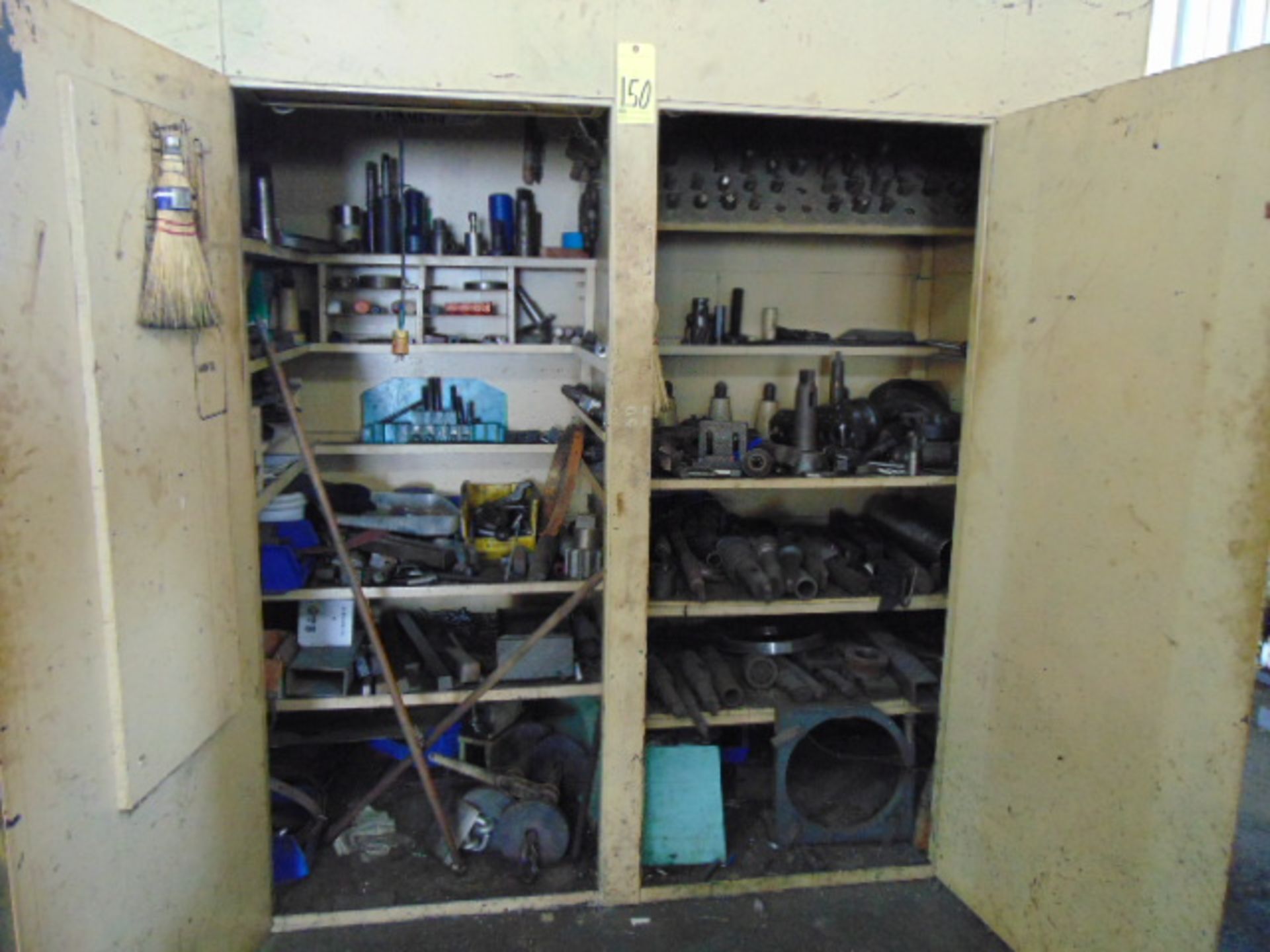 CABINET, w/assorted endmills & tooling