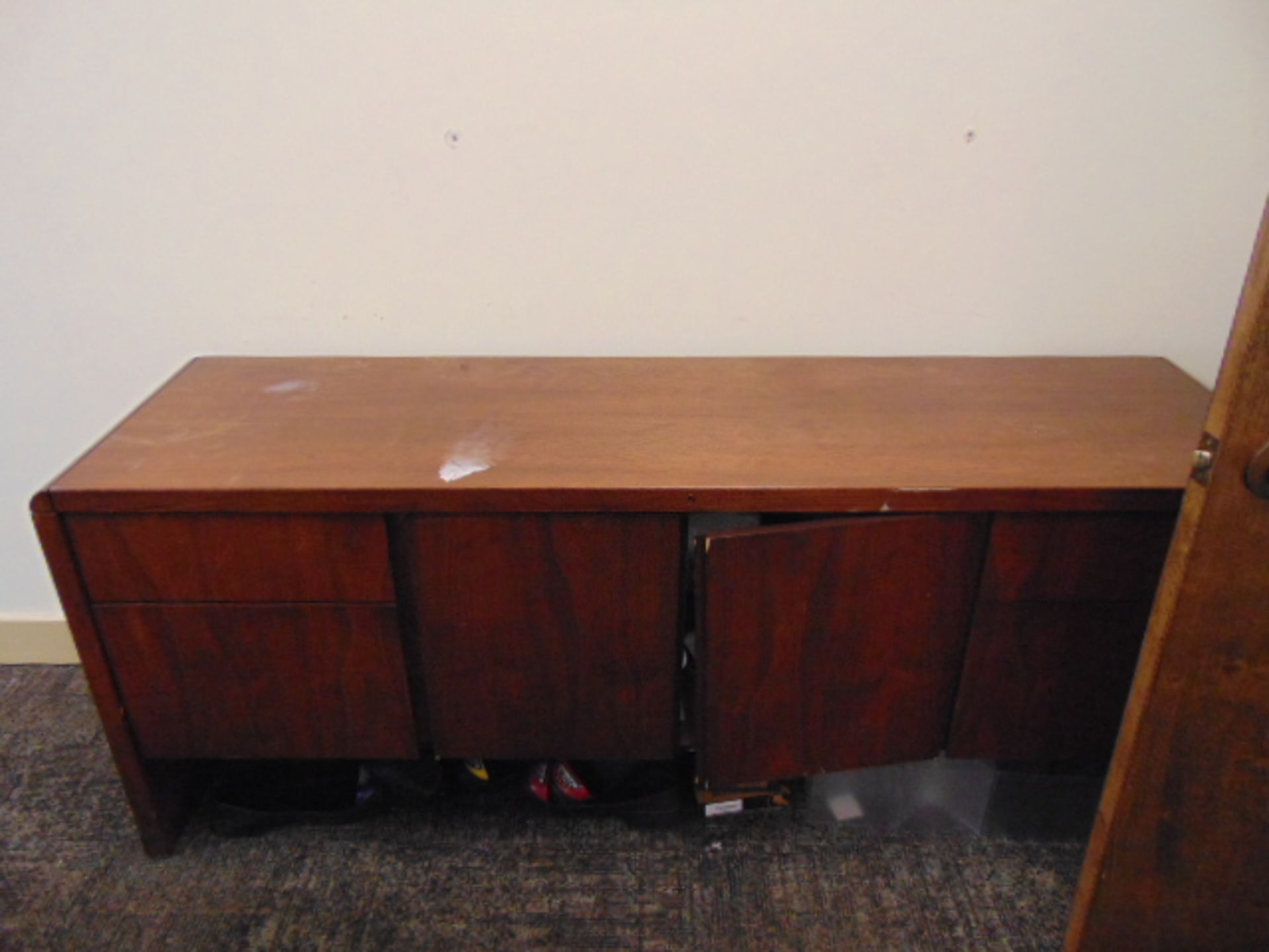 LOT CONSISTING OF: conference table, (11) chairs, credenza & cabinet - Image 2 of 3