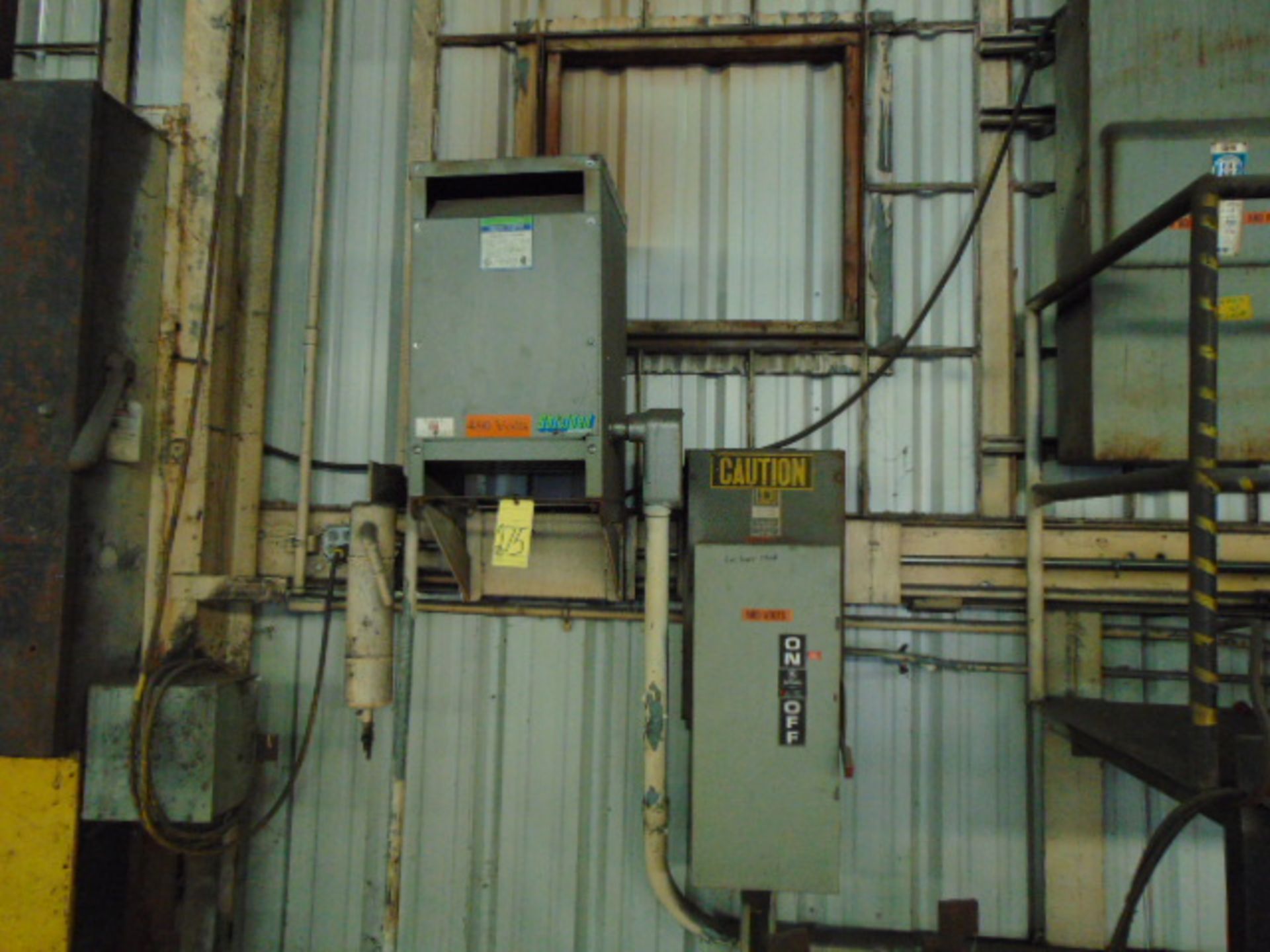 LOT CONSISTING OF: transformer, busbar, switch box, (20) disconnects, assorted (delayed removal)