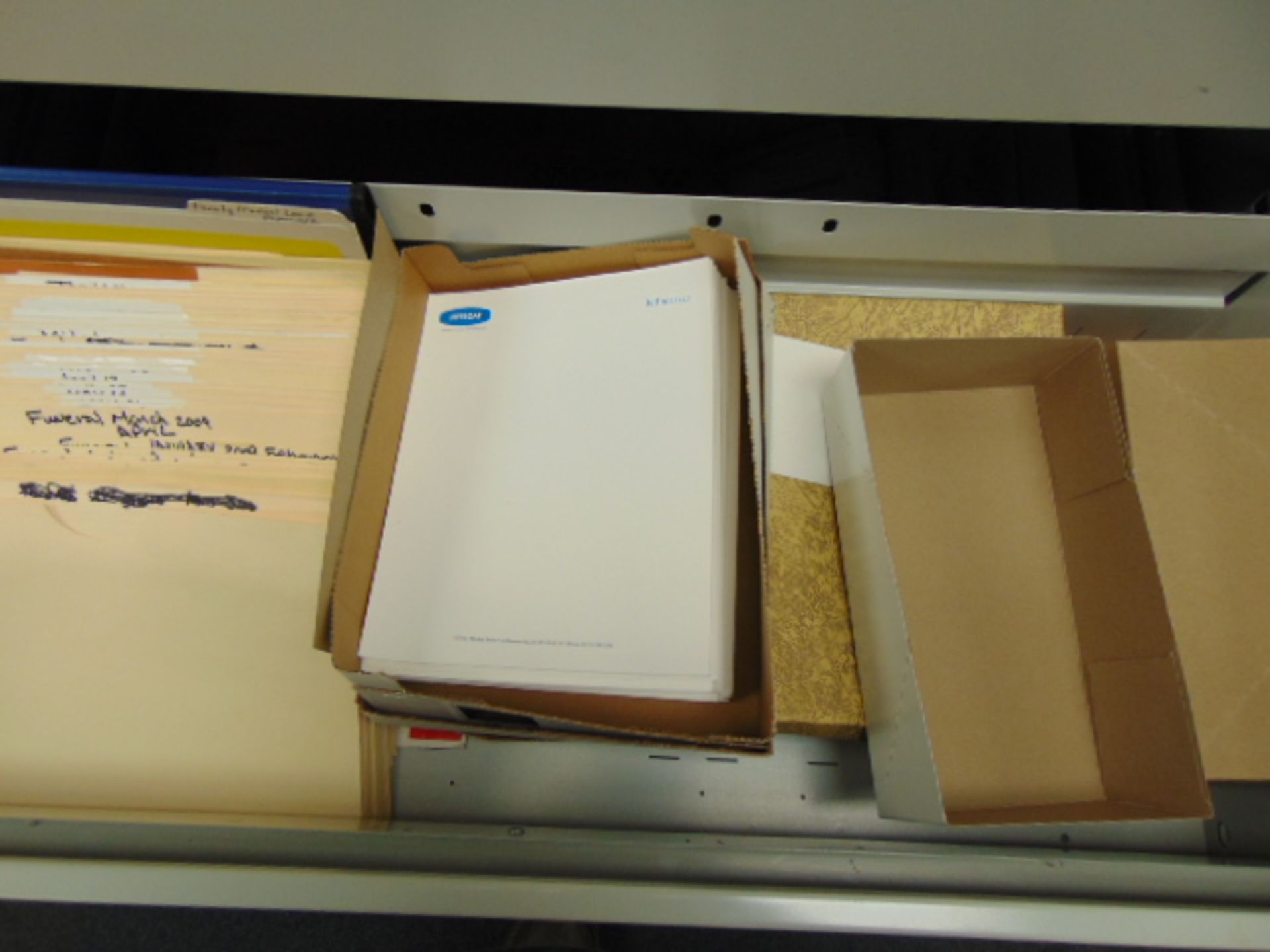 LOT OF LATERIAL FILE CABINETS (4), w/office supplies - Image 6 of 14