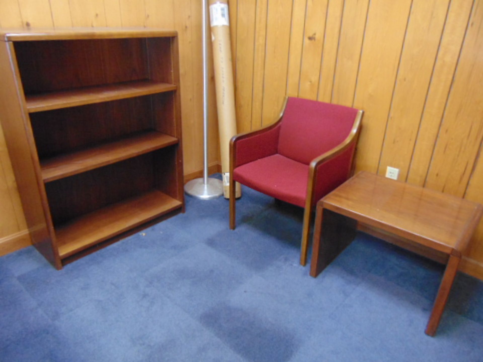 LOT CONSISTING OF: desk, table, lateral file cabinet, bookcase & (4) chairs (located upstairs) - Image 2 of 2