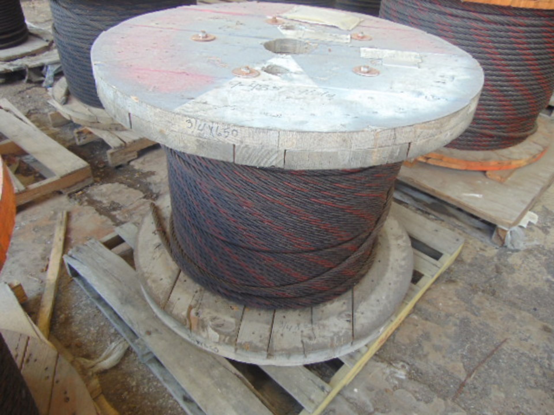 LOT OF BRAIDED STEEL CRANE CABLE (on five skids) - Image 4 of 5