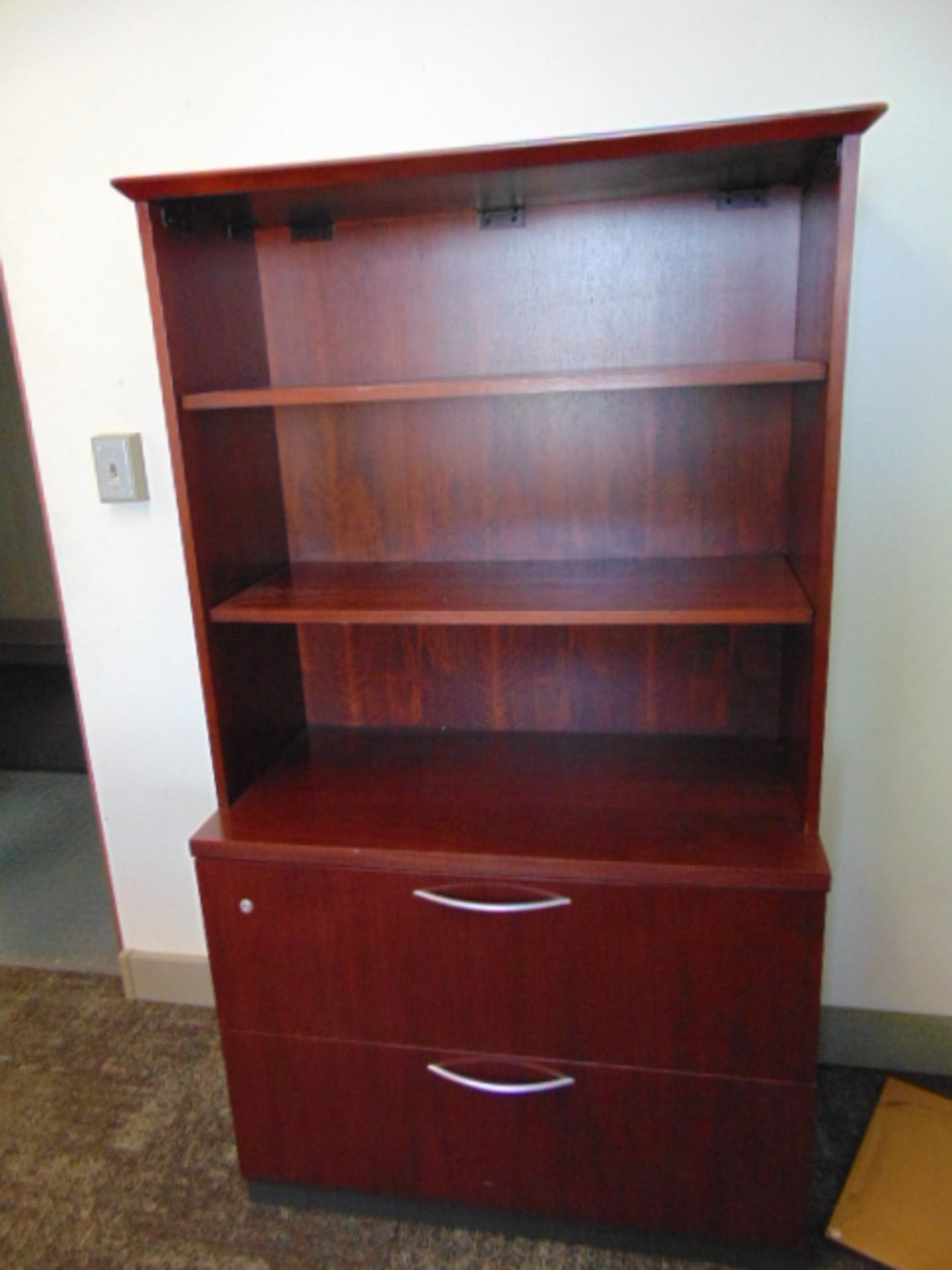 LOT CONSISTING OF: (2) desks, cabinet, lateral file cabinet & (8) chairs - Image 3 of 3