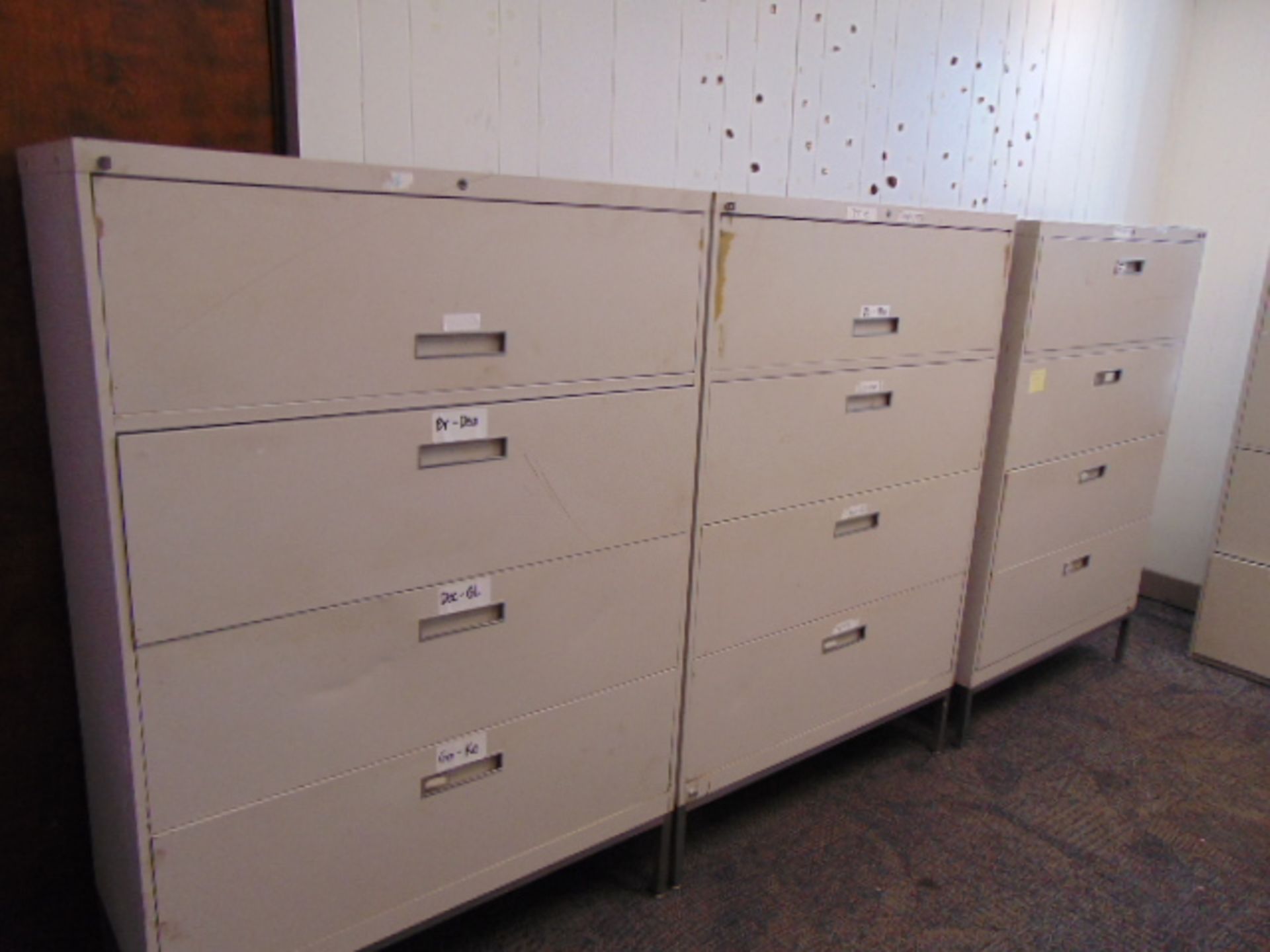 LOT OF LATERAL FILE CABINETS (5)