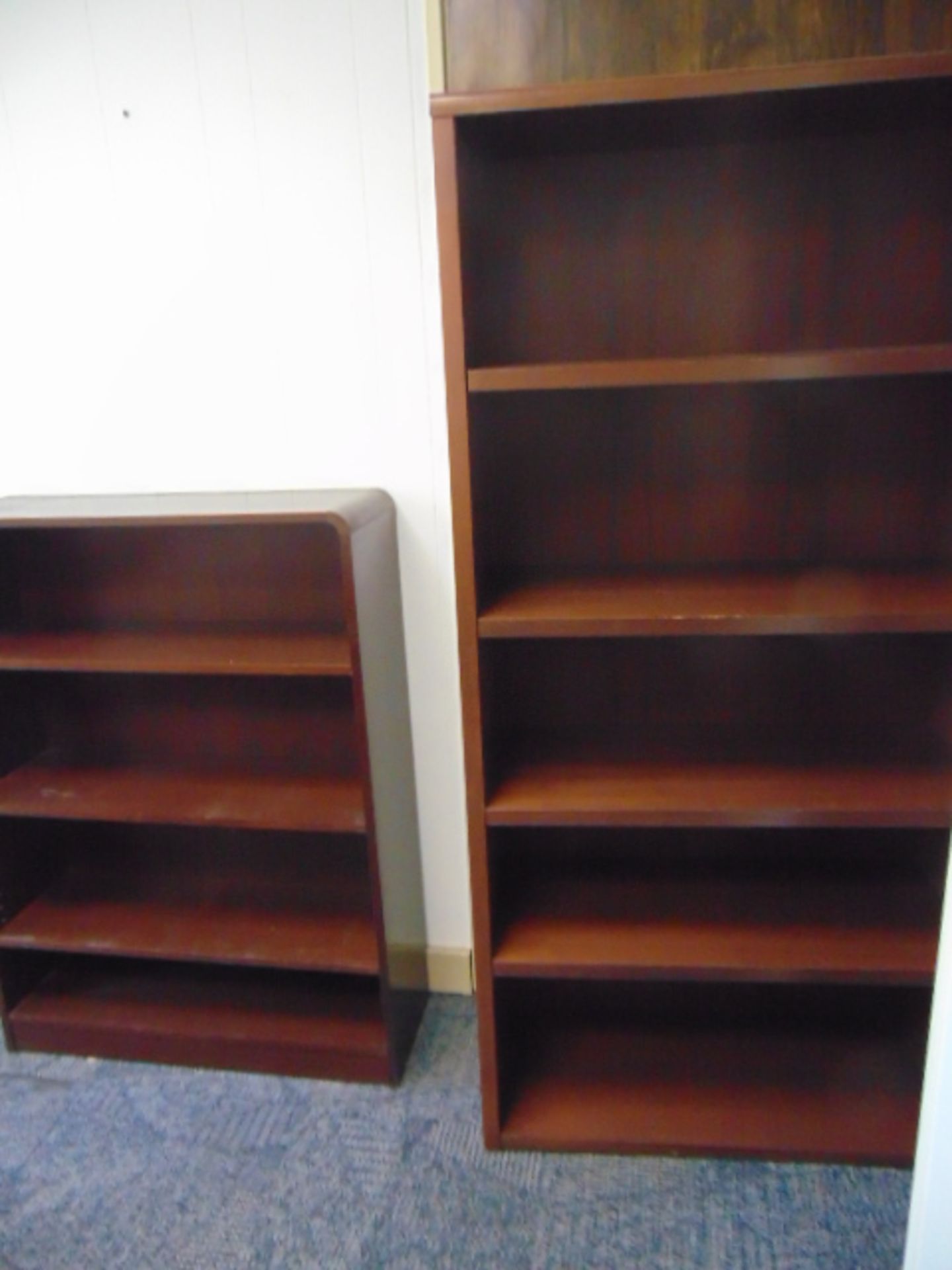 LOT CONSISTING OF: desk, table, credenza, chair & (3) bookcases - Image 2 of 3