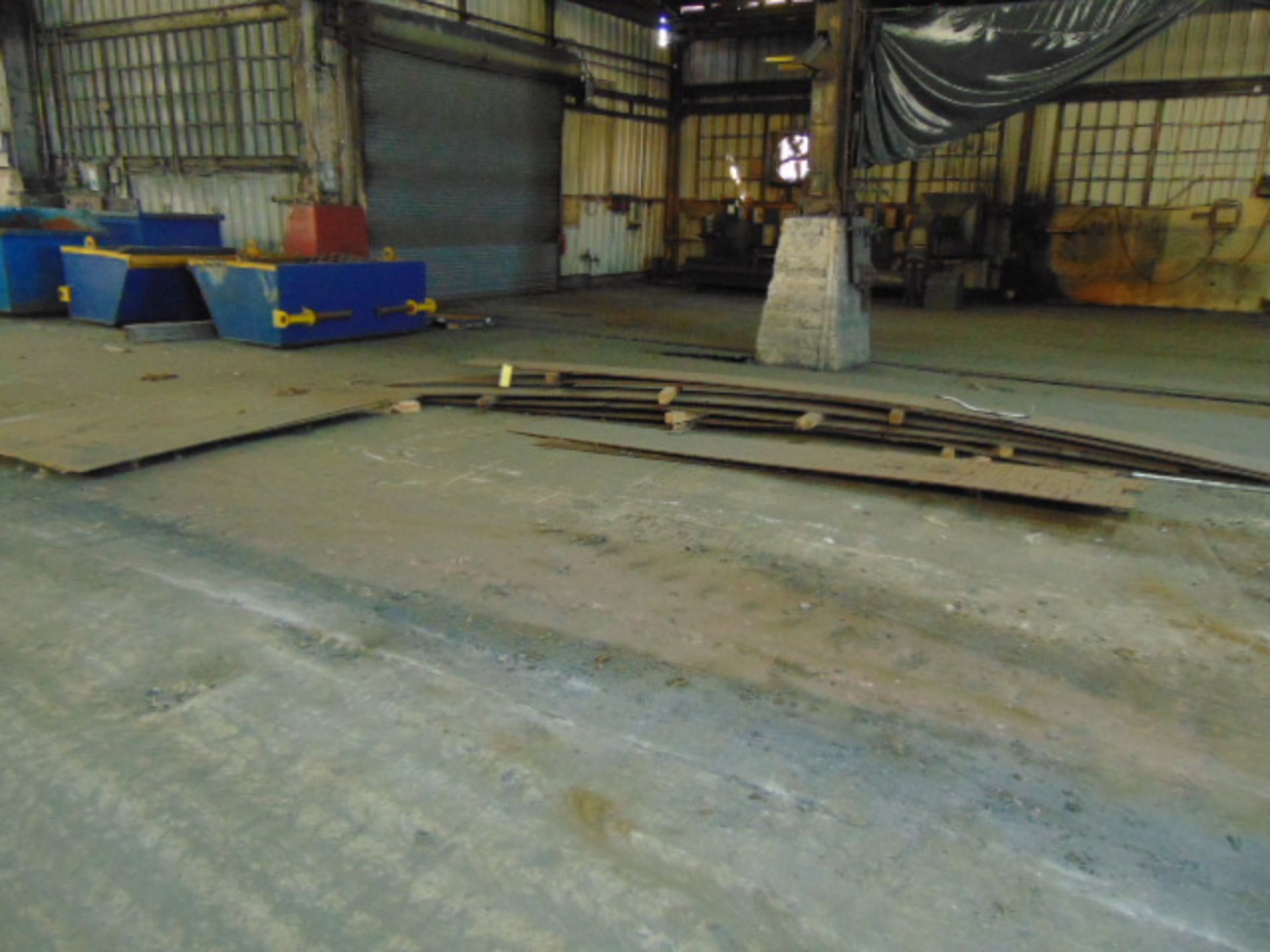 LOT OF RAW MATERIAL: assorted steel plate, including all steel plate on floor