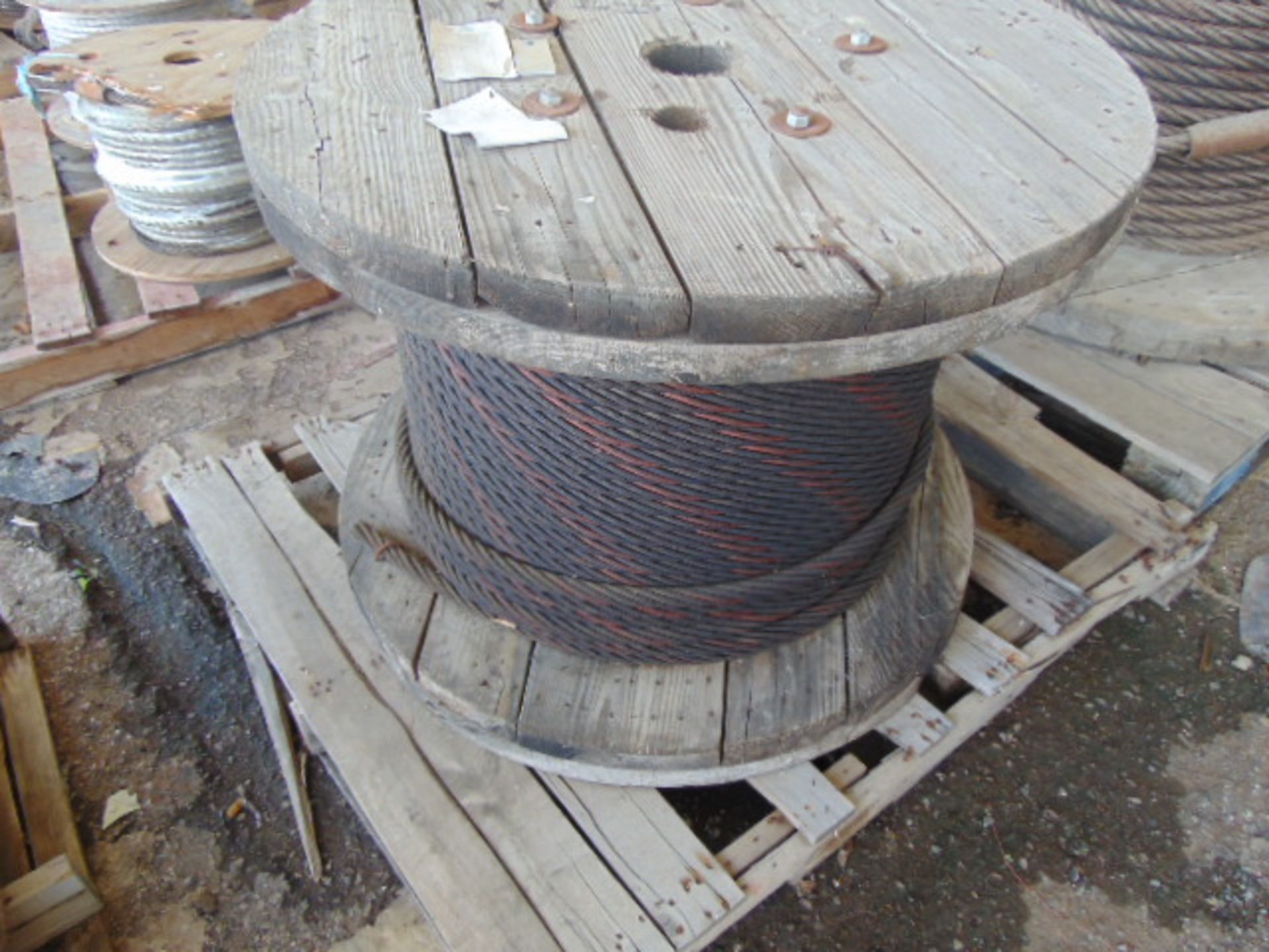 LOT OF BRAIDED STEEL CRANE CABLE (on four skids) - Image 3 of 5