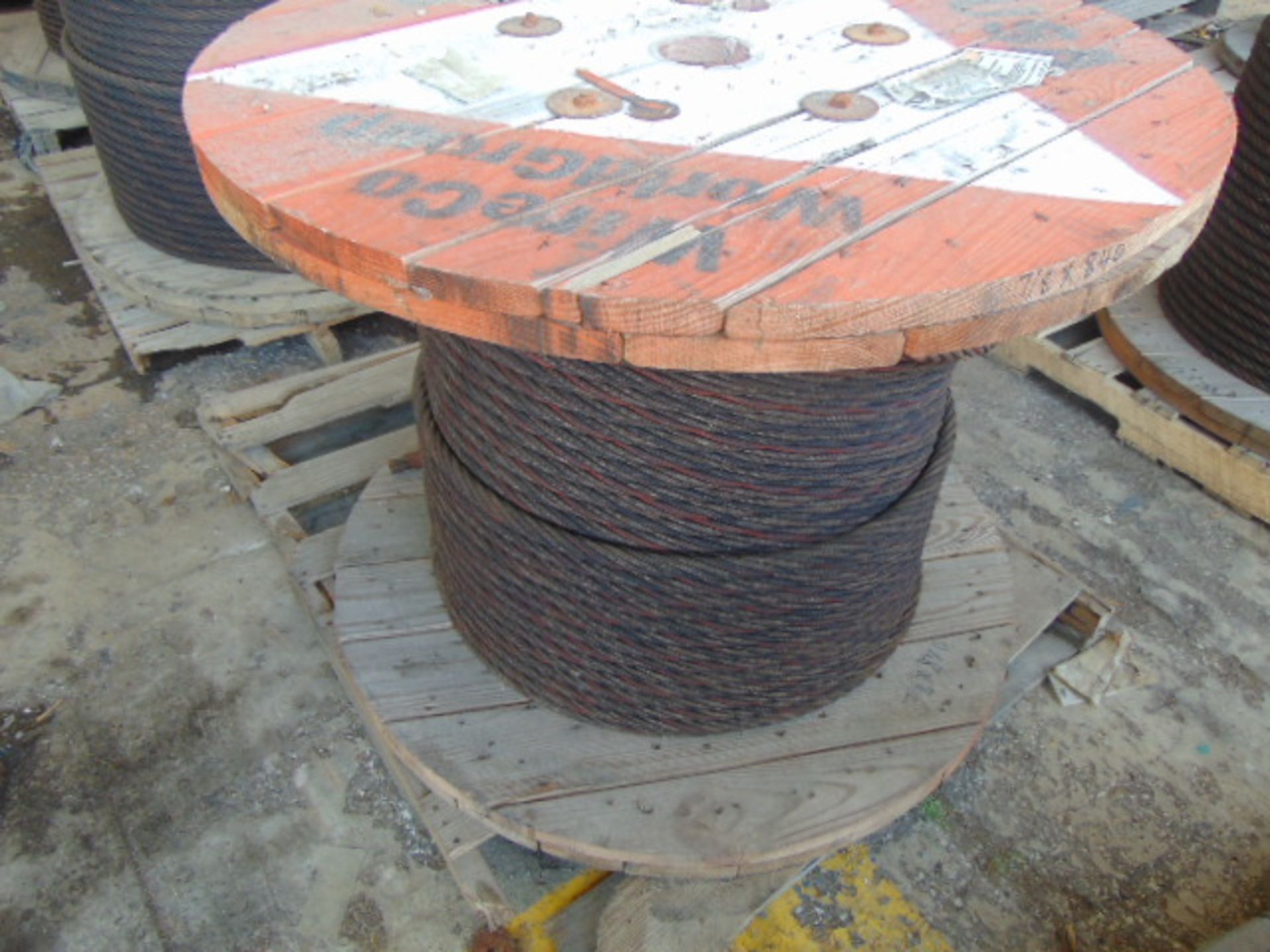 LOT OF BRAIDED STEEL CRANE CABLE (on five skids) - Image 4 of 5