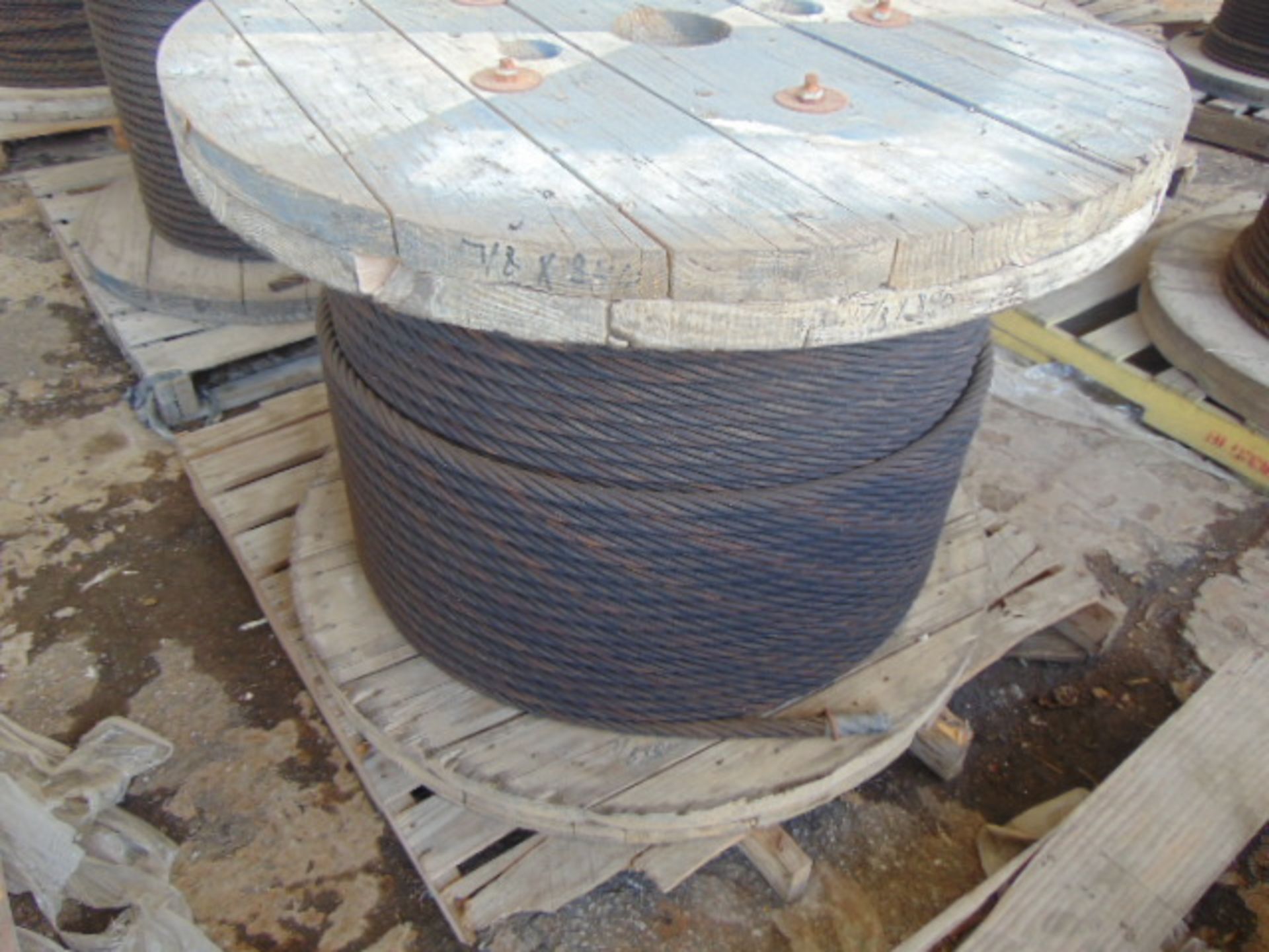 LOT OF BRAIDED STEEL CRANE CABLE (on five skids) - Image 3 of 5