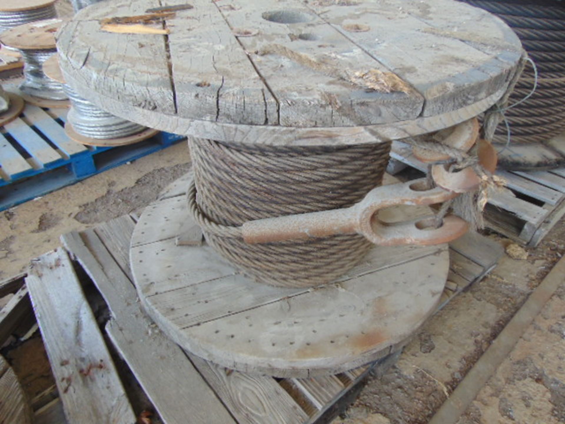 LOT OF BRAIDED STEEL CRANE CABLE (on four skids) - Image 4 of 5
