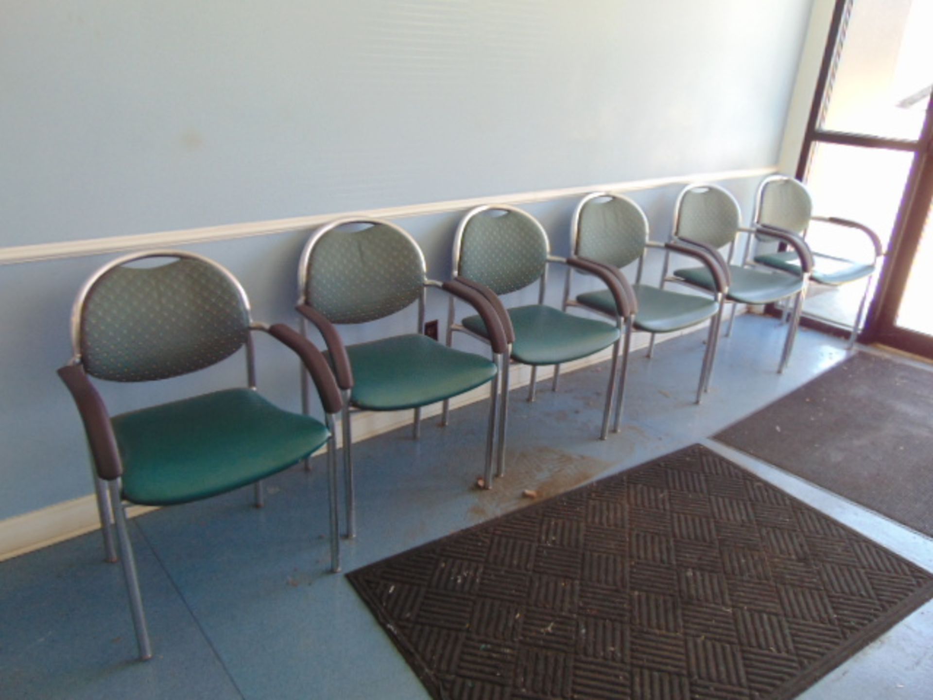 LOT CONSISTING OF: glass display case, table & (12) chairs - Image 3 of 4