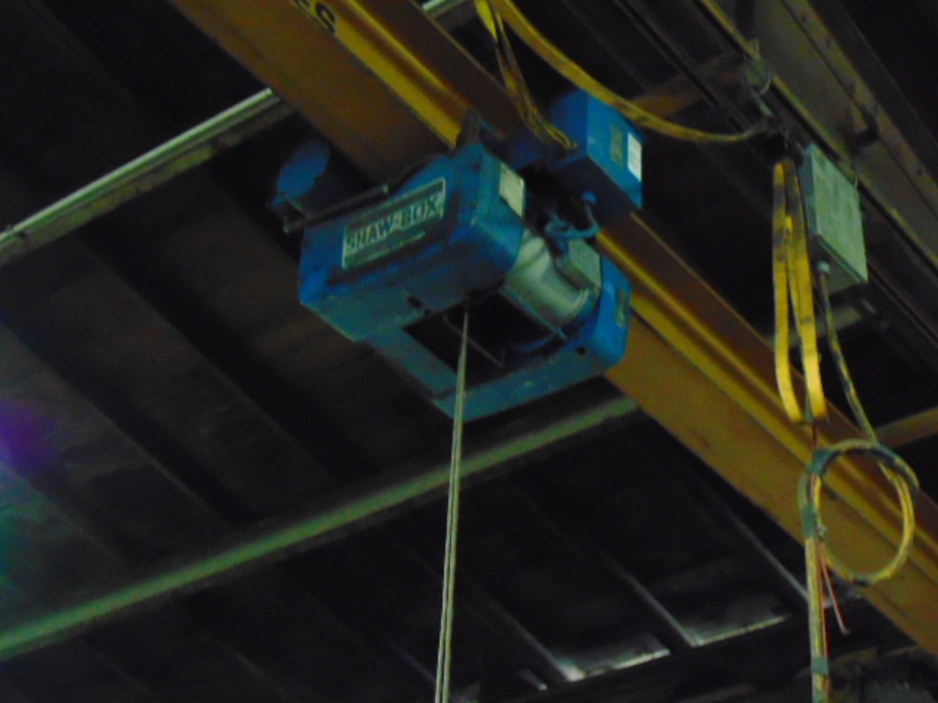 SINGLE GIRDER OVERHEAD BRIDGE CRANE, CRANE AMERICA SERVICES 2 T. X APPROX. 30’ SPAN, underhung, sgl. - Image 2 of 3