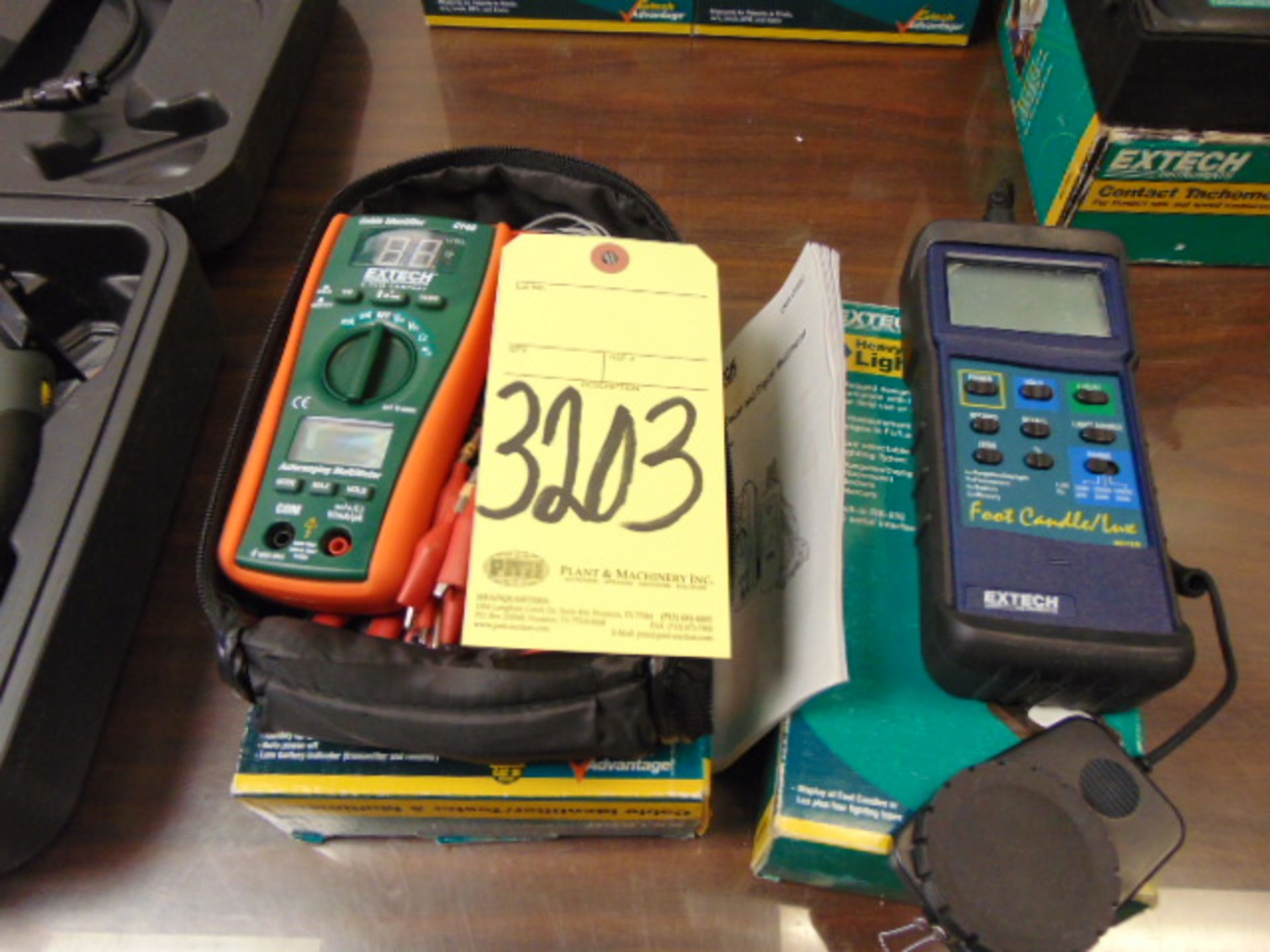 LOT CONSISTING OF: autoranging multimeter & foot candle live meter