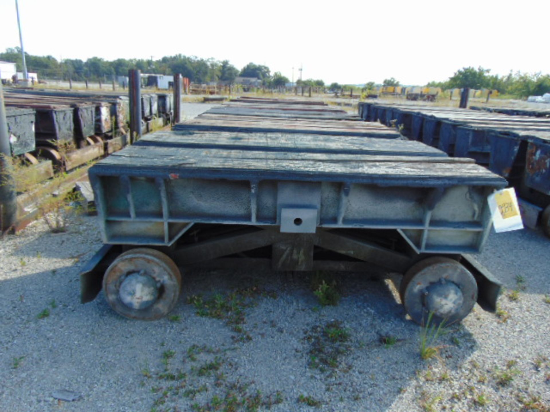 LOT OF BARGE TRANSPORT BUGGY'S, (7) APPROX. 150 T. CAP., 55”W. x 90”L., pneu. lift, wood deck