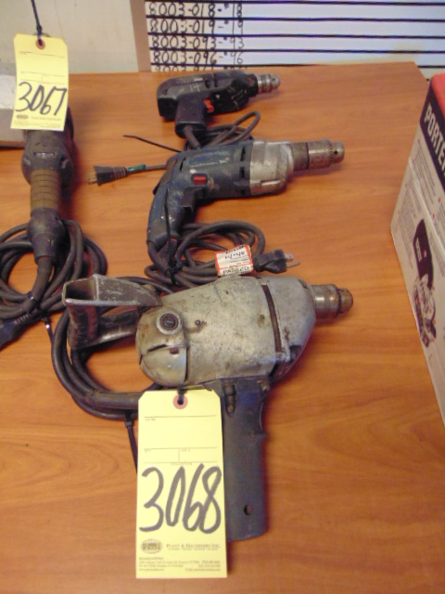 LOT OF ELECTRIC DRILL MOTORS (3), assorted