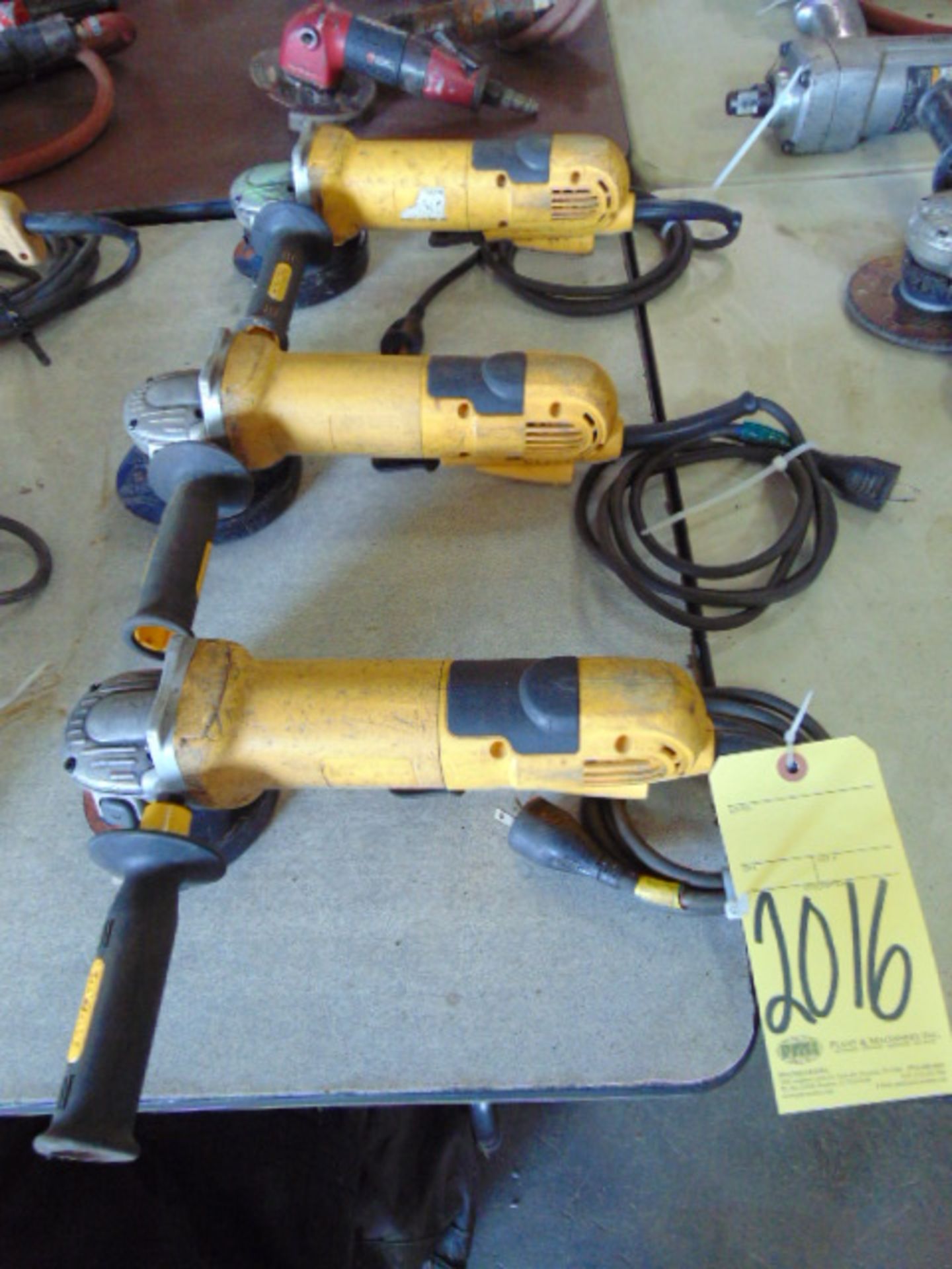 LOT OF ANGLE GRINDERS (3), DEWALT 4-1/2" MDL. DW840