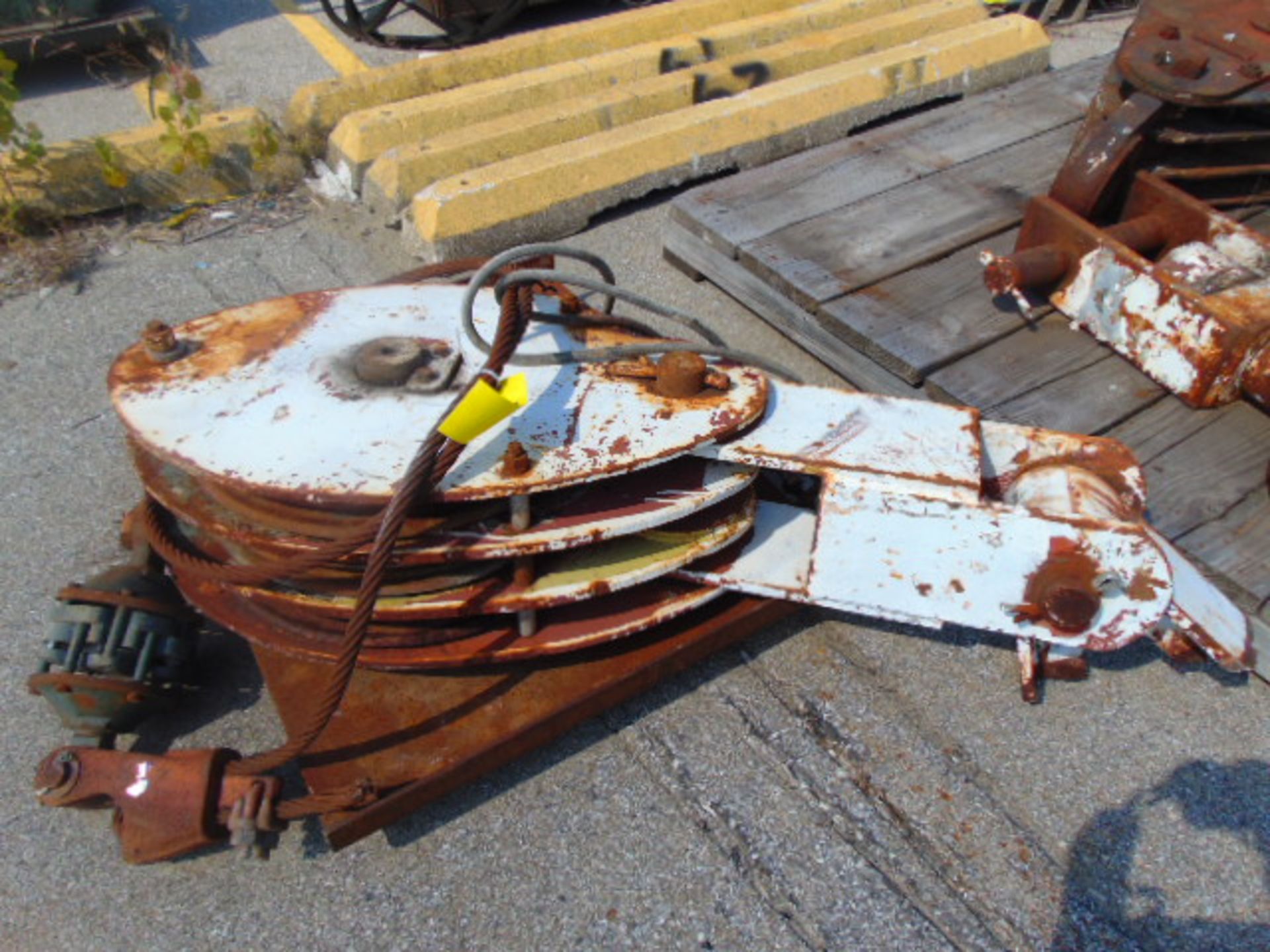 LOT OF CRANE CABLE BLOCKS, assorted (on nine skids) - Image 7 of 7