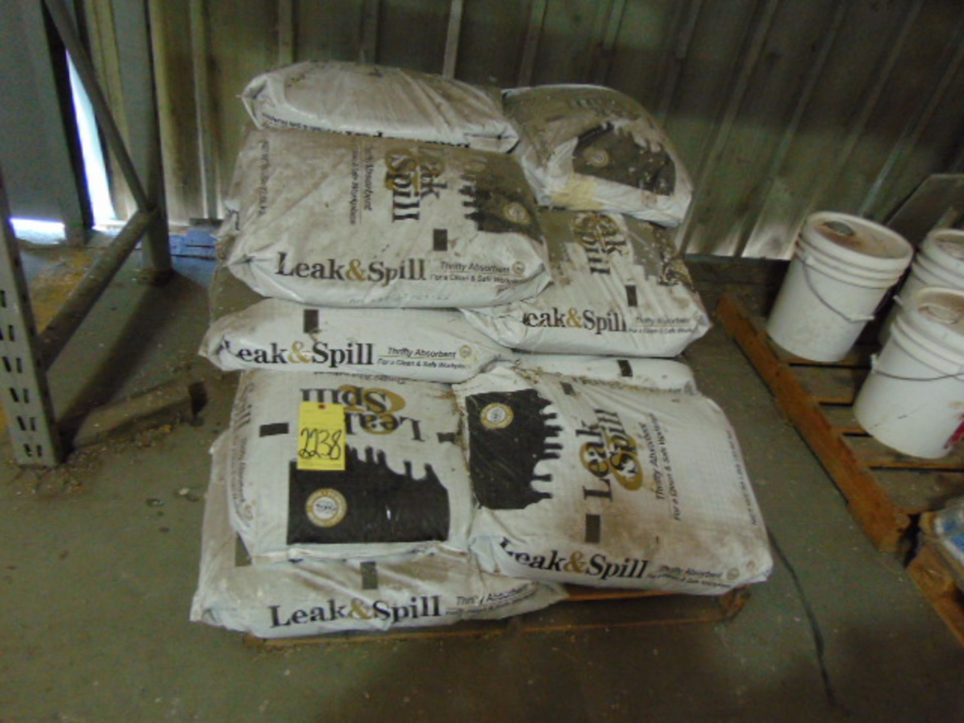 LOT OF LEAK & SPILL ABSORBENT (on one skid)