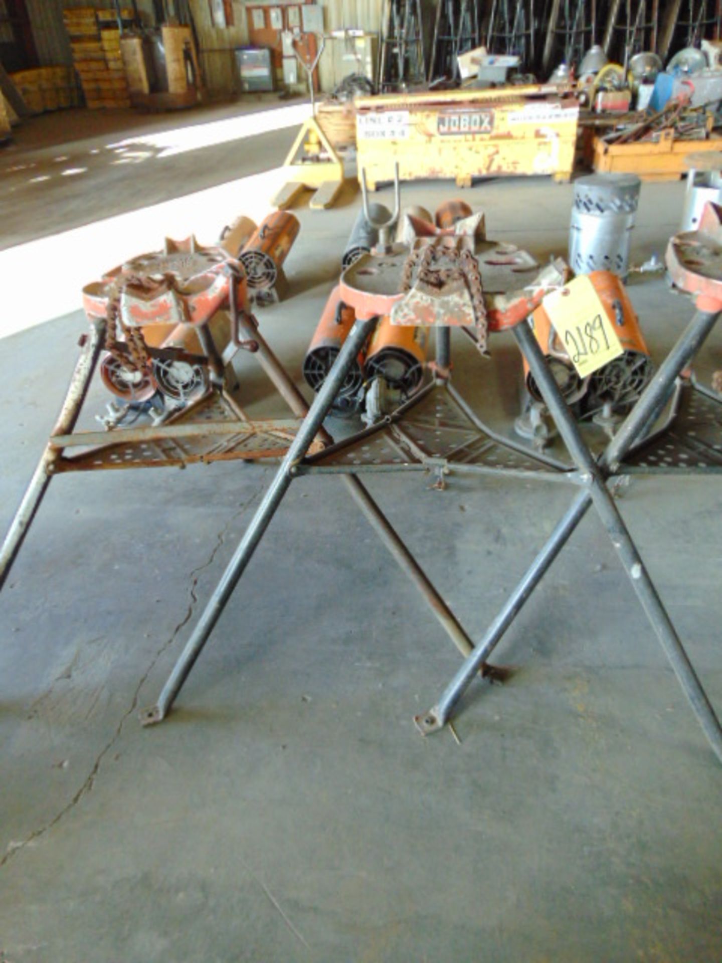 LOT OF PIPE STANDS (2) RIDGID, assorted