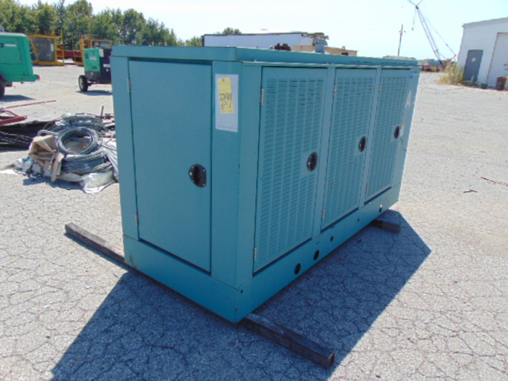 GENERATOR, CUMMINS MDL. GGHG-5757919, diesel pwrd., 57 rated KW, sgl. phase, 85 KW 3 phase, rated