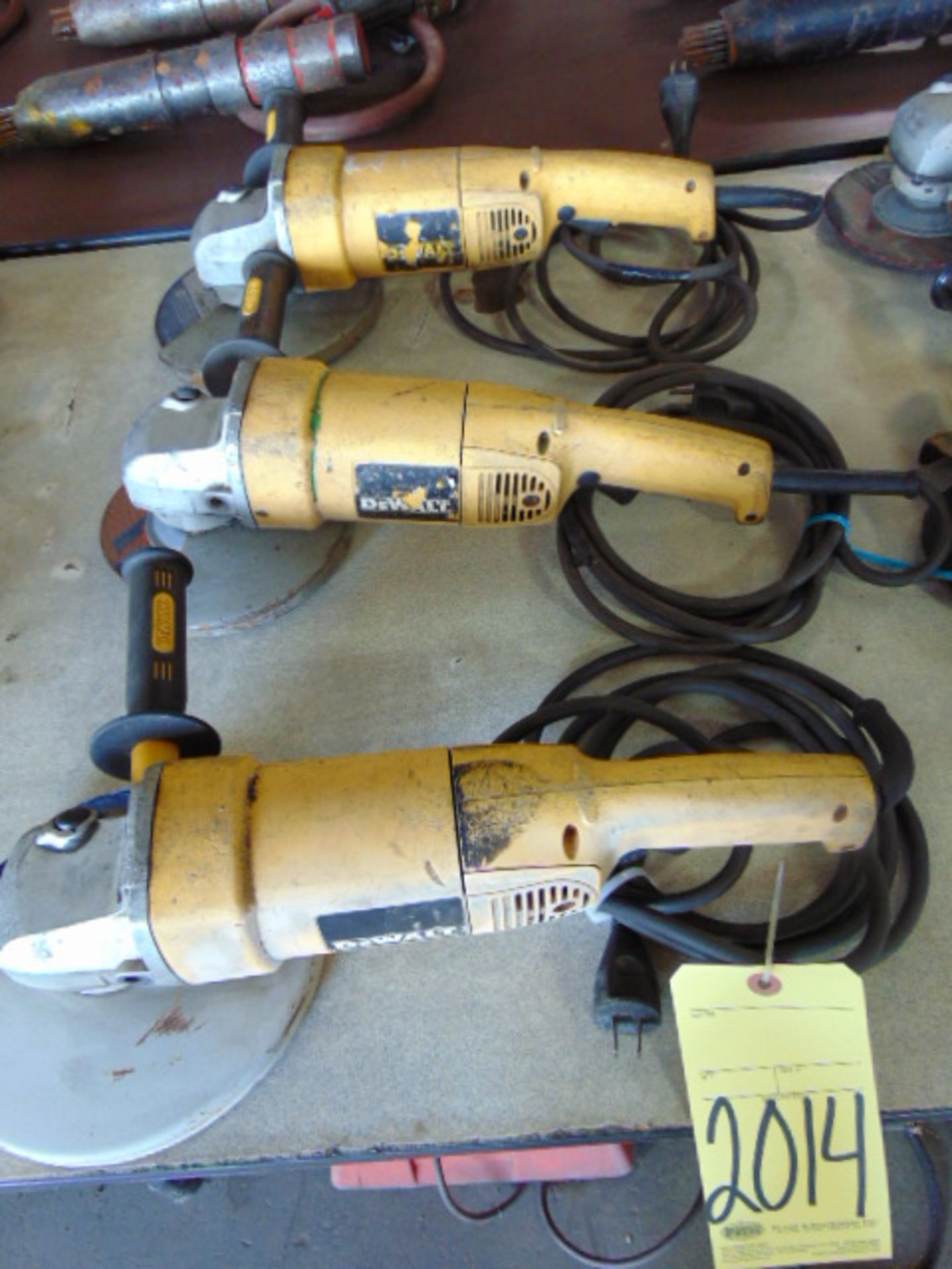 LOT OF ANGLE GRINDERS (3), DEWALT 7" MDL. DW840