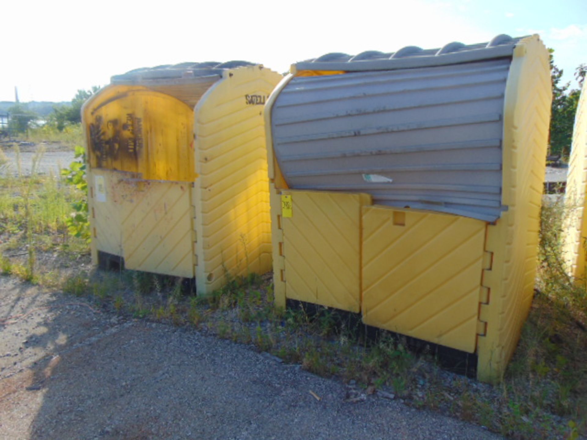 LOT OF POLYBLEND DRUM SHEDS (2), JUSTRITE, 2 drum cap.