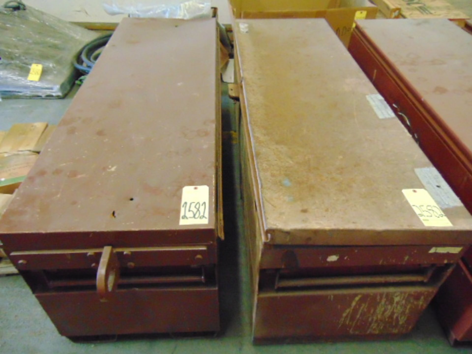 LOT OF TOOLBOXES (2), w/assorted pipe fittings