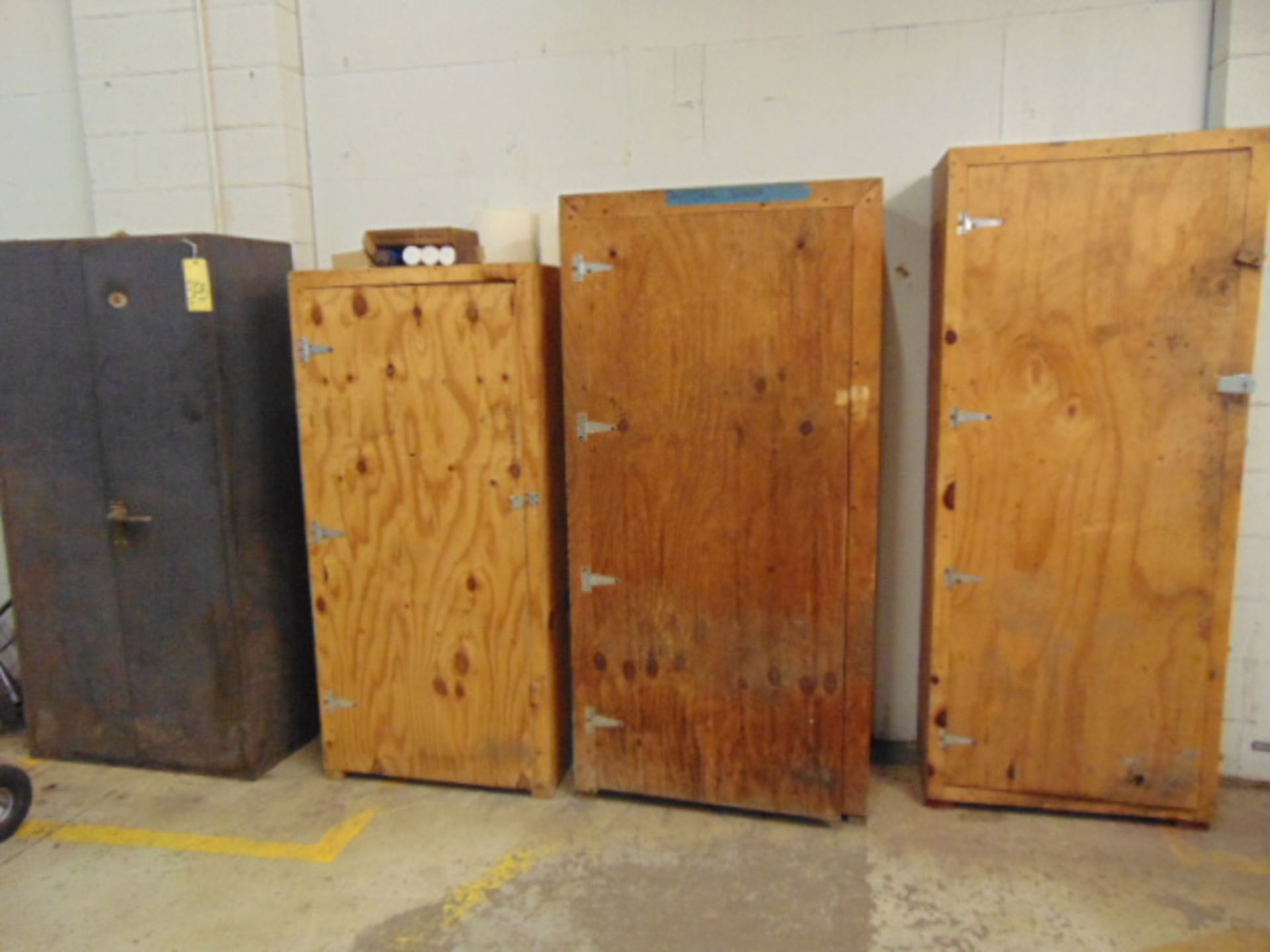 LOT OF CABINETS (4), w/contents, assorted