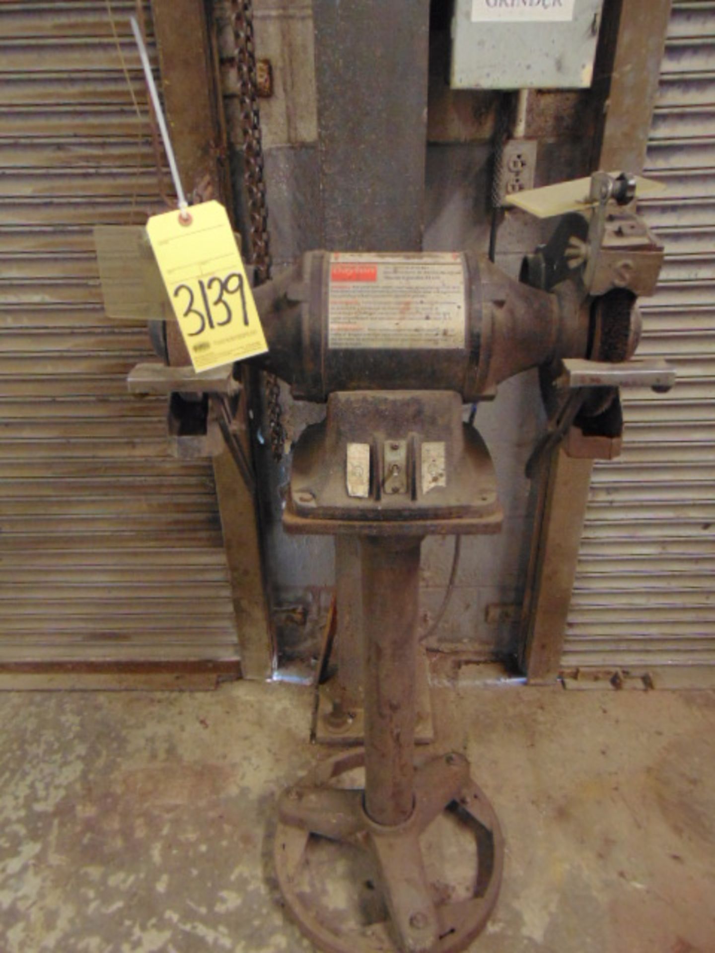 DOUBLE ENDED PEDESTAL GRINDER, DAYTON, 10"