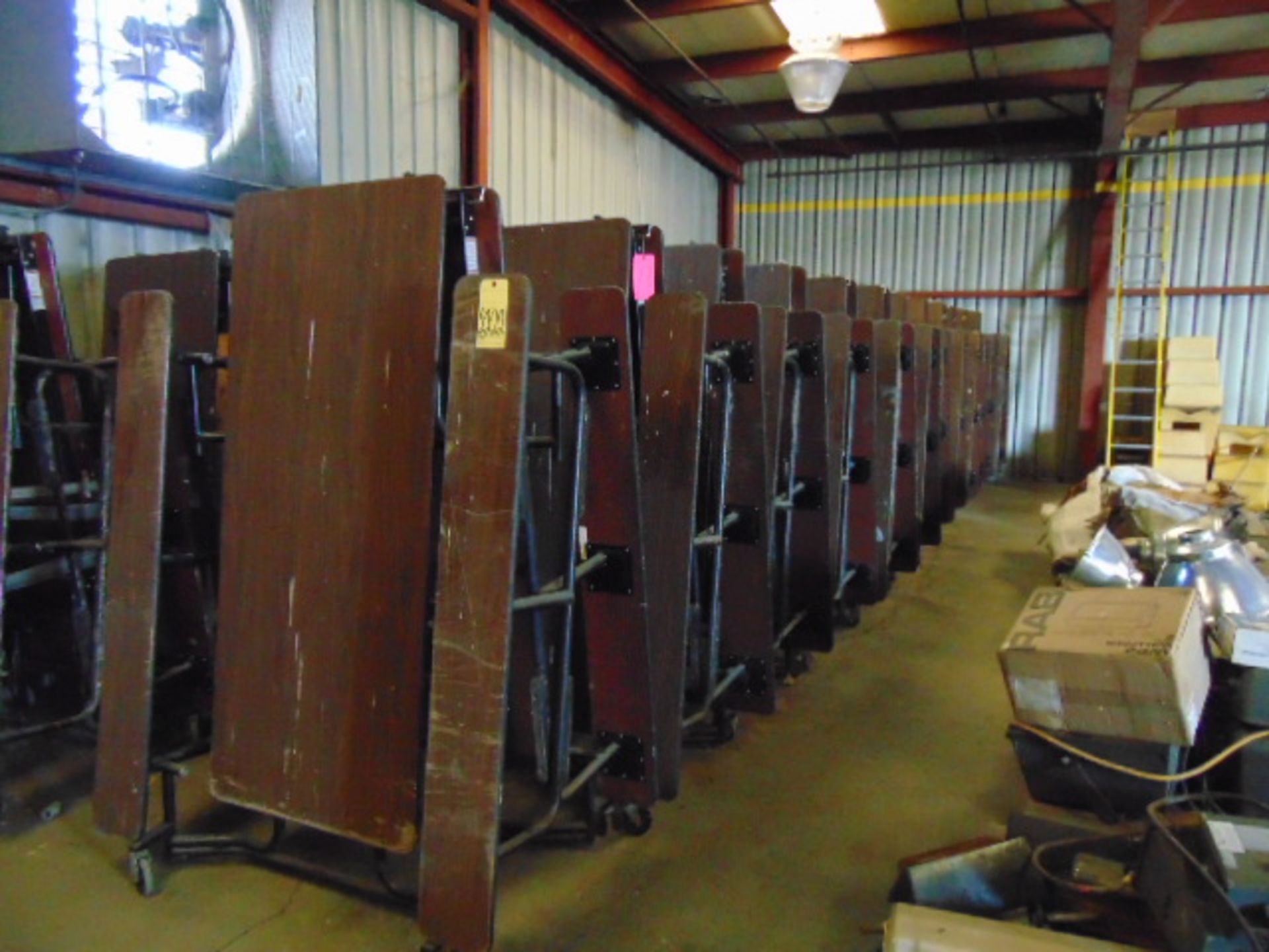 LOT OF FOLDING LUNCH TABLES (12)