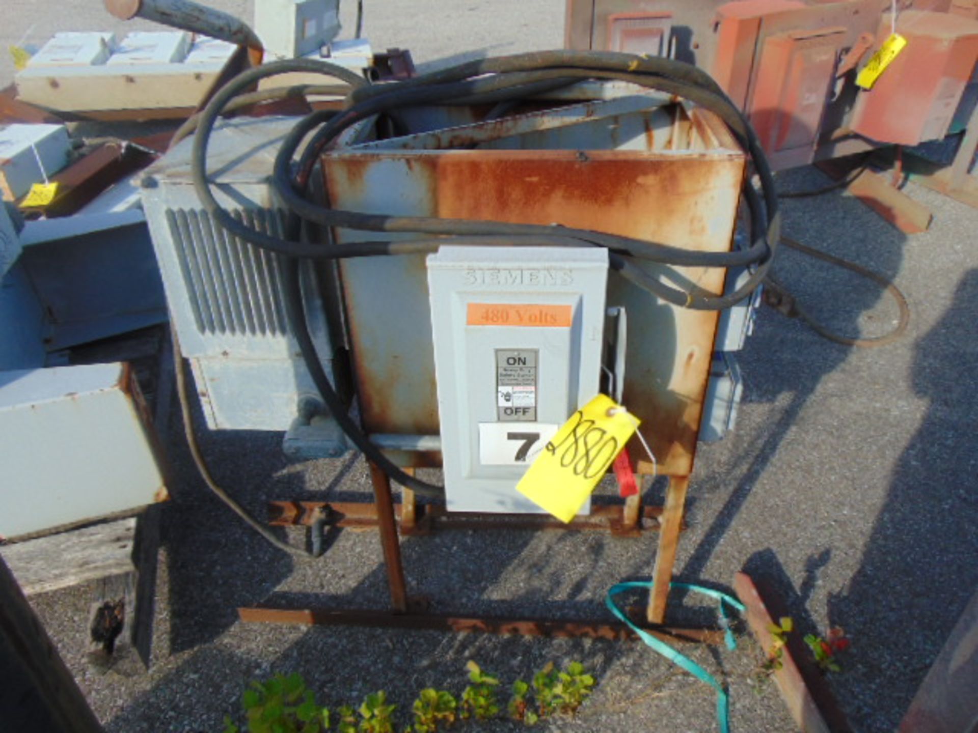 LOT OF OUTDOOR ELECTRIC PORTABLE SUB-STATIONS, w/disconnect boxes & assorted transformers - Image 13 of 13