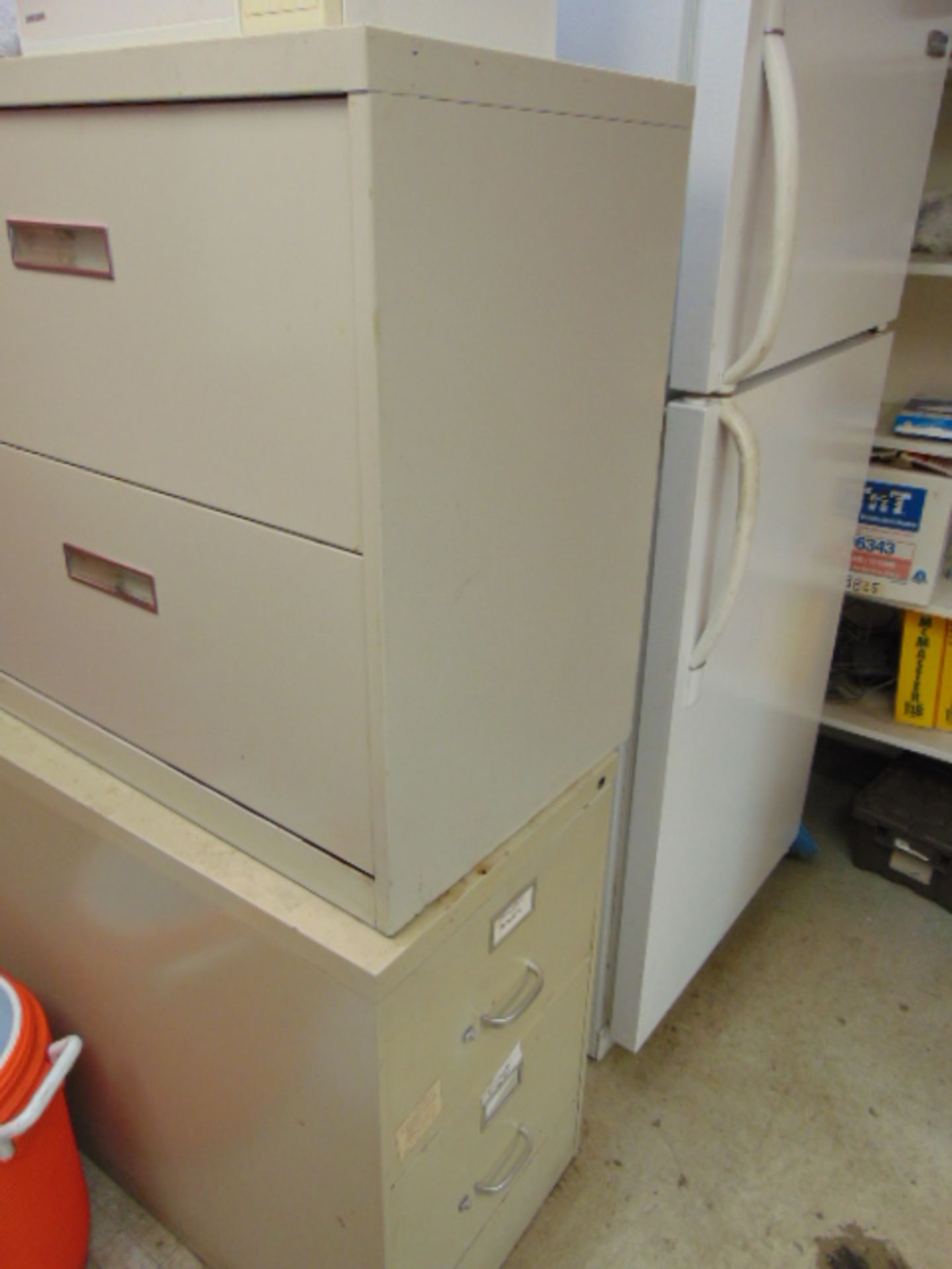 LOT CONSISTING OF: office cubicle, w/(7) file cabinets, assorted (does not include refrigerator or - Image 3 of 3