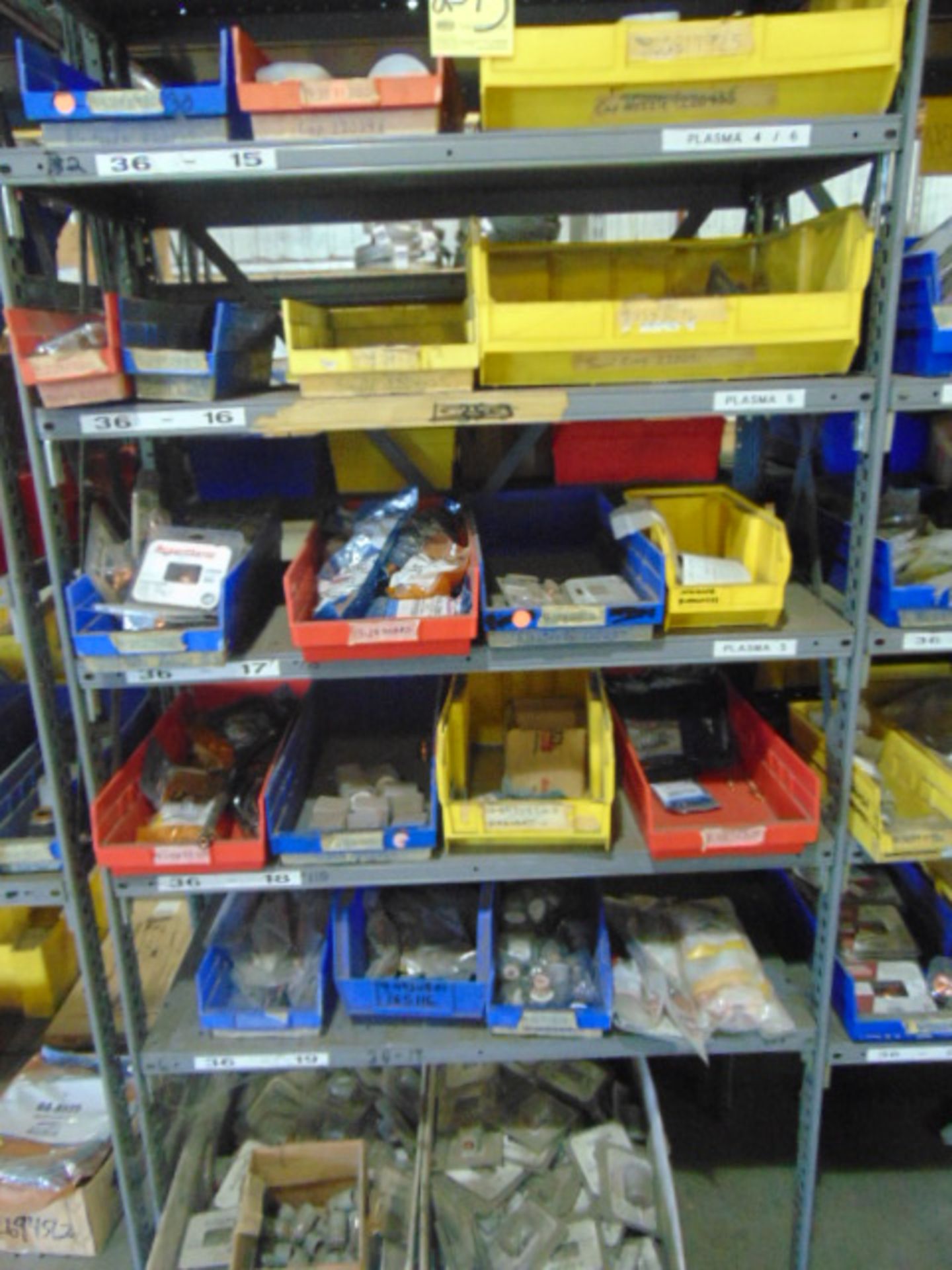 LOT OF PLASMA REPLACEMENT PARTS, assorted (in one section of shelving)