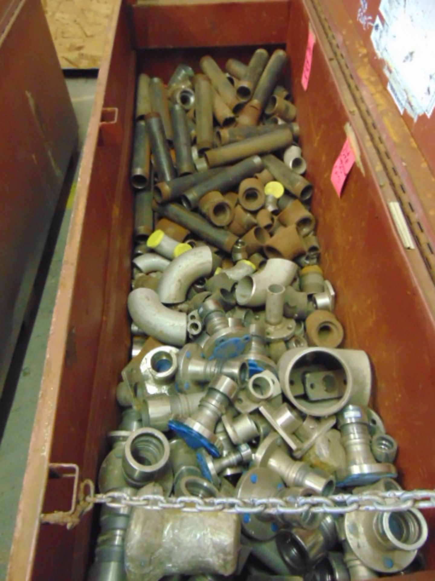 LOT OF TOOLBOXES (2), w/assorted pipe fittings - Image 2 of 2