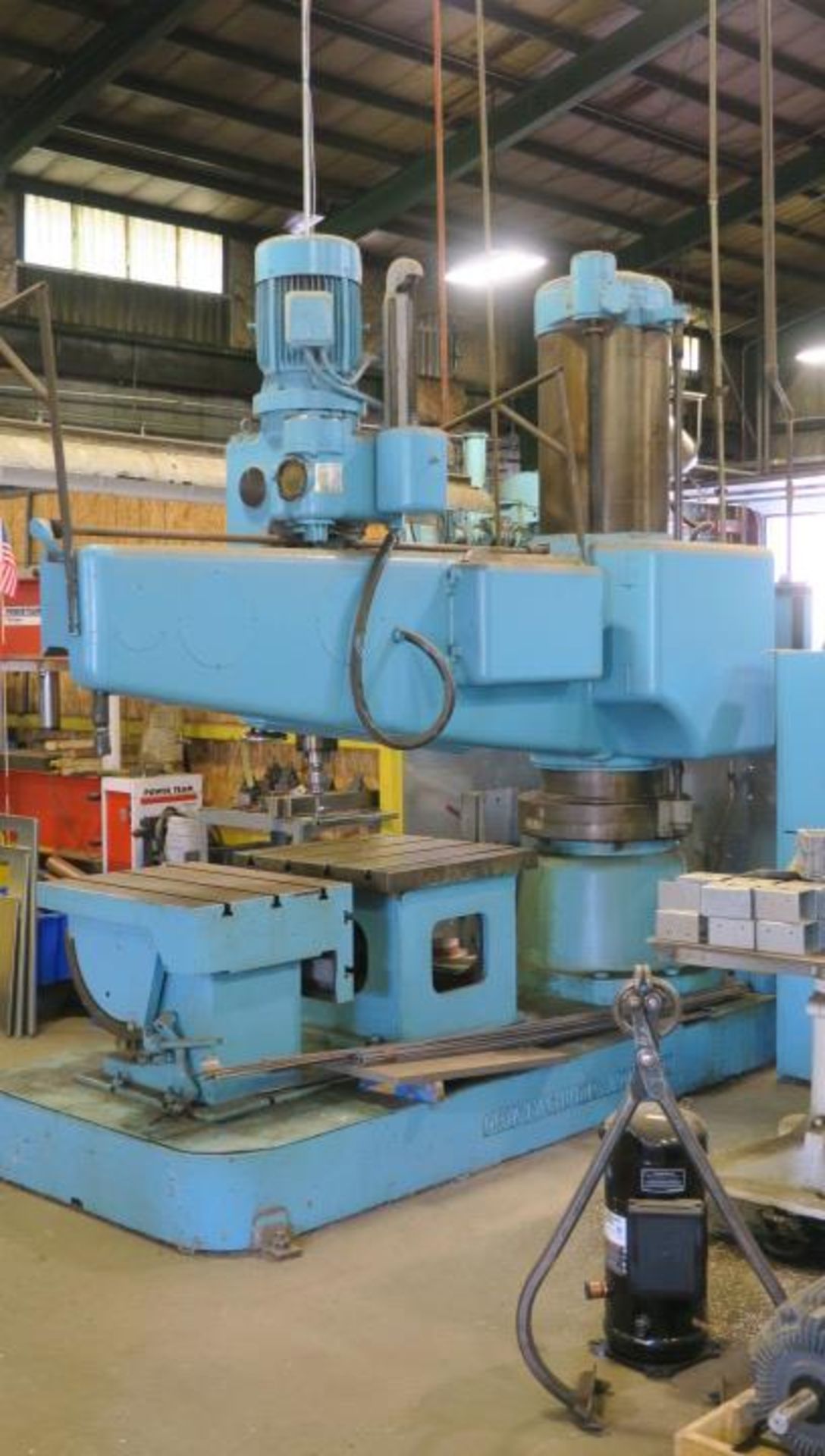 RADIAL ARM DRILL, OOYA 6' X 17" MDL. RE3-2000, spds: 20-2180 RPM, pwr. clamping & elevation, 29" x - Image 8 of 9