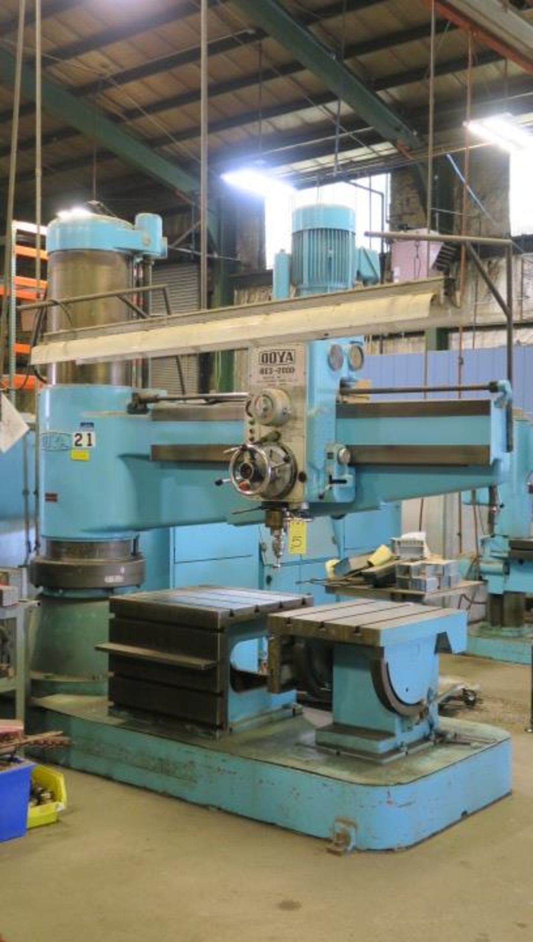 RADIAL ARM DRILL, OOYA 6' X 17" MDL. RE3-2000, spds: 20-2180 RPM, pwr. clamping & elevation, 29" x - Image 2 of 9