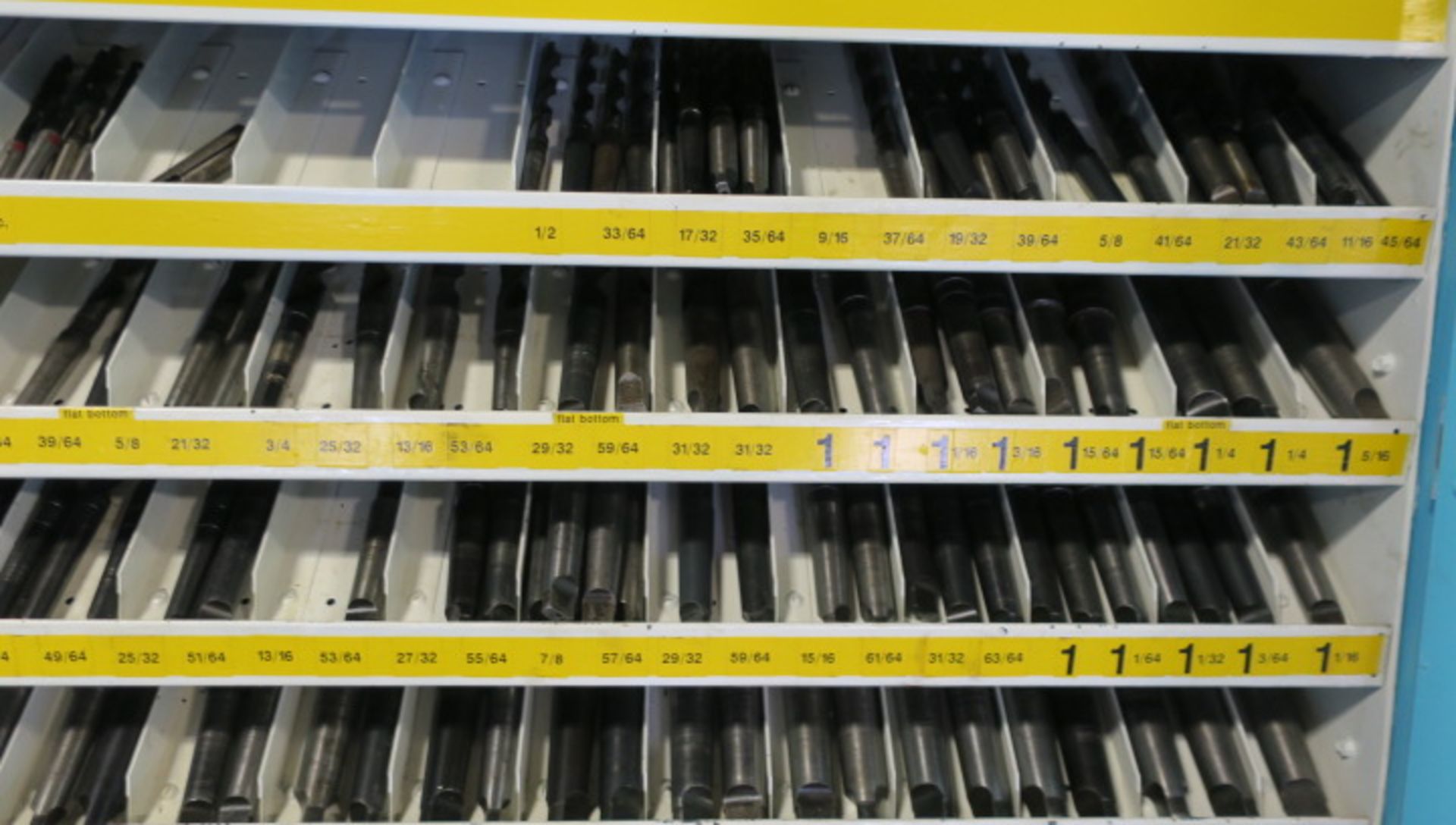 CABINET, w/large qty. of taper shank drills from 1/2" to 2-7/32" dia., in sorted trays - Image 2 of 4