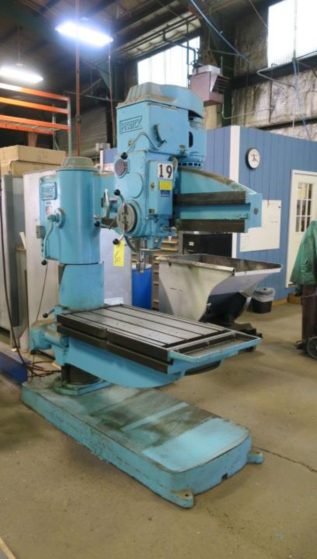 RADIAL ARM DRILL, FOSDICK 4' SENSITIVE TYPE, spds: 50-2000 RPM, #4 MT spdl., 24-1/2" x 48" pwr.