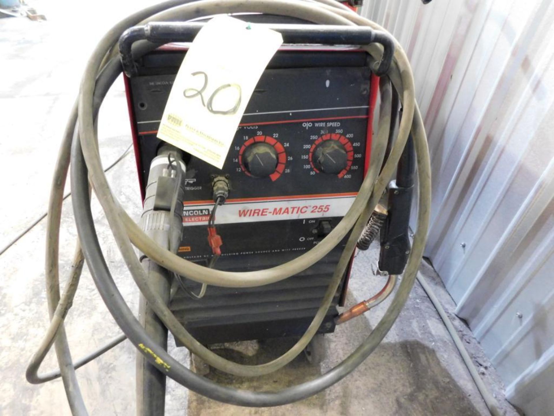 PORTABLE MIG WELDER, LINCOLN MDL. WIRE-MATIC 255, 250 amp.