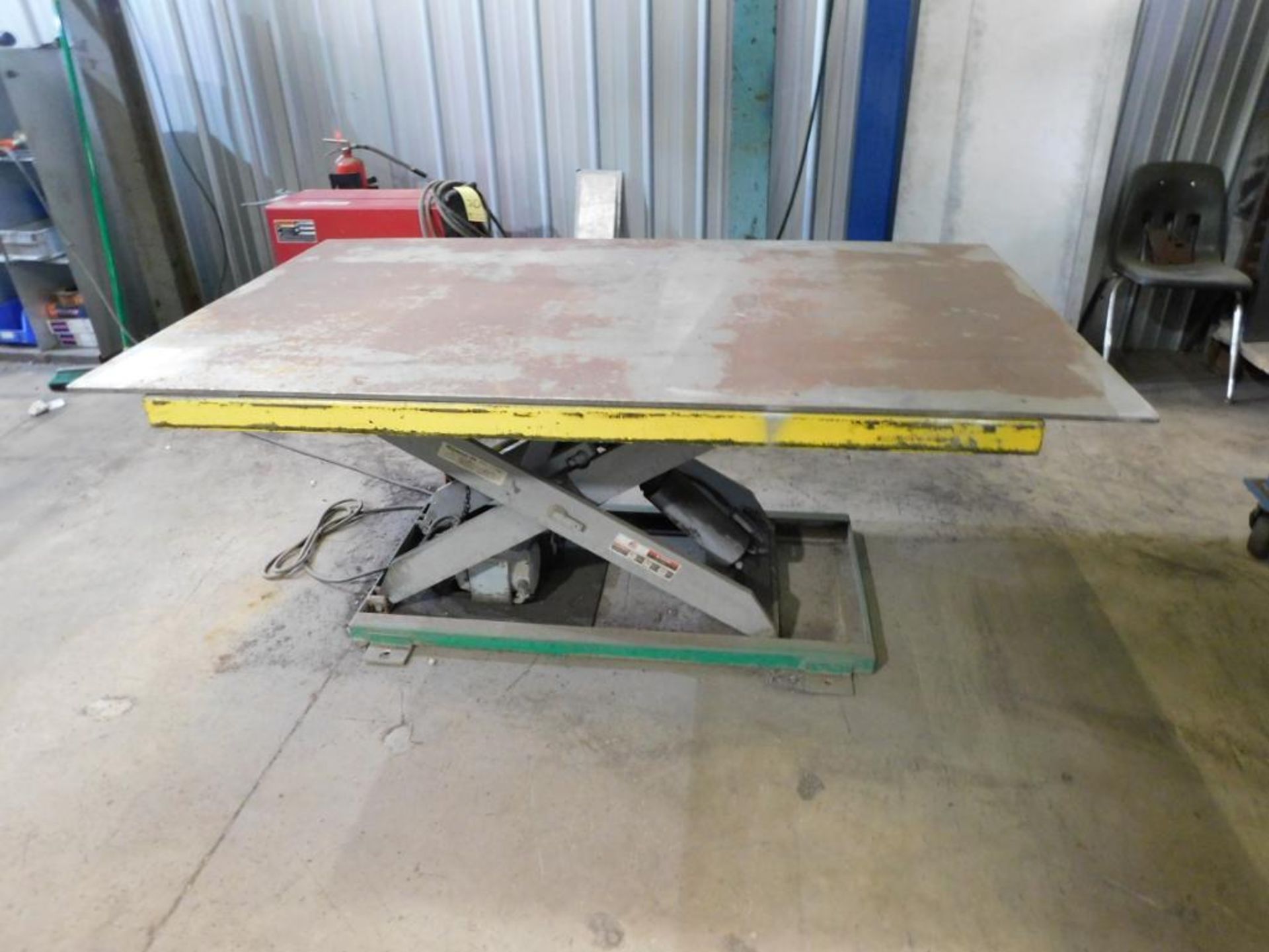 ELECTRIC HYDRAULIC LIFT TABLE, 2,200 lb. cap., 42" x 72" top