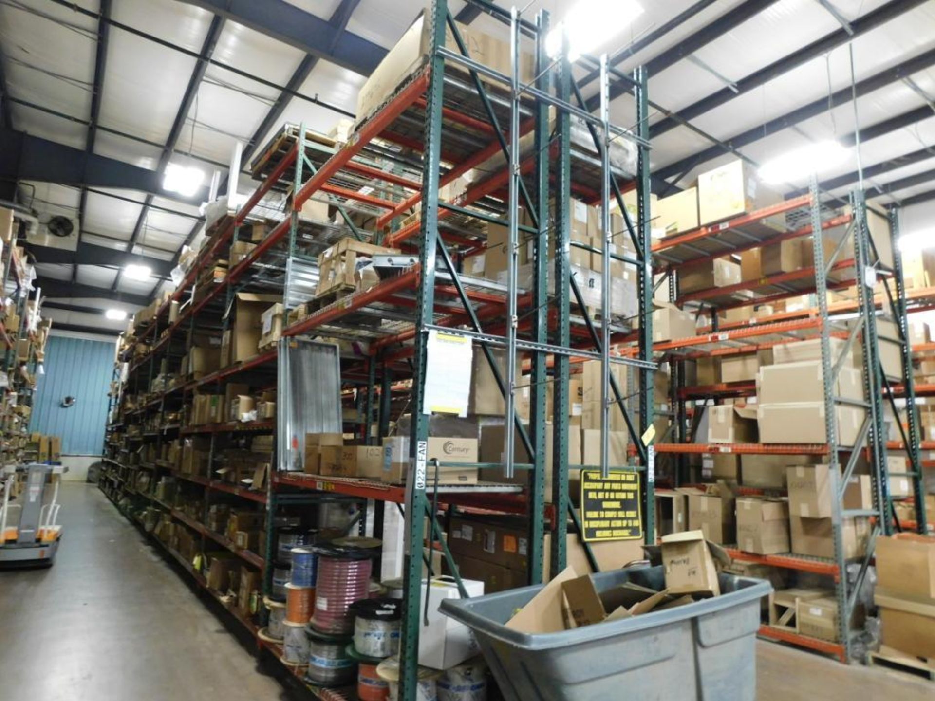 LOT OF PALLET RACK SECTIONS (20), 16' ht. x 36" dp. x 8' W., w/wire decking, (no contents) - Image 2 of 2