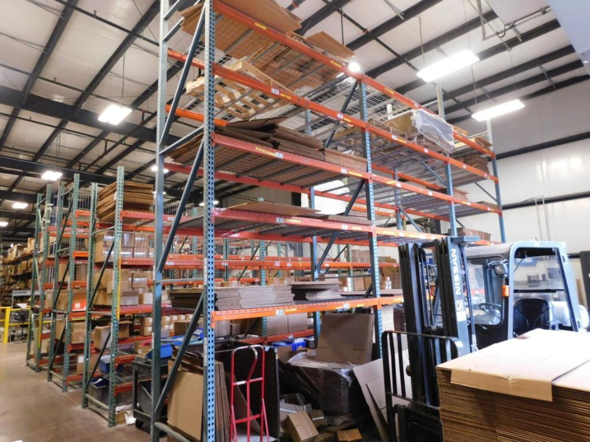 LOT OF PALLET RACK SECTIONS, (9) 14' ht. x 48" dp. X 8' W., (3) 20' ht. x 48" dp. x 8 ' W., w/wire - Image 2 of 2