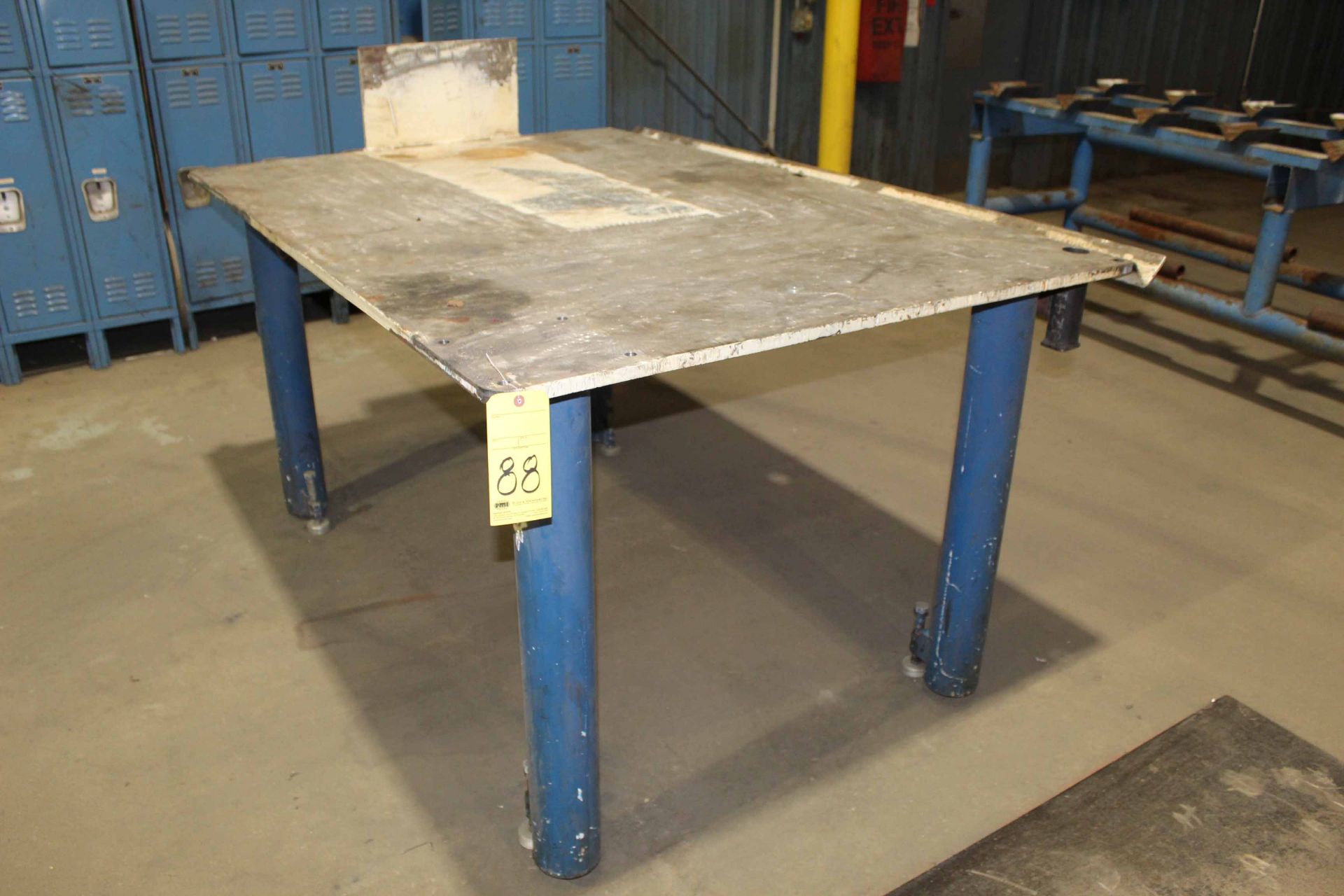 WELDING TABLE, H.D., w/6' x 4' x 1/2" thk. top